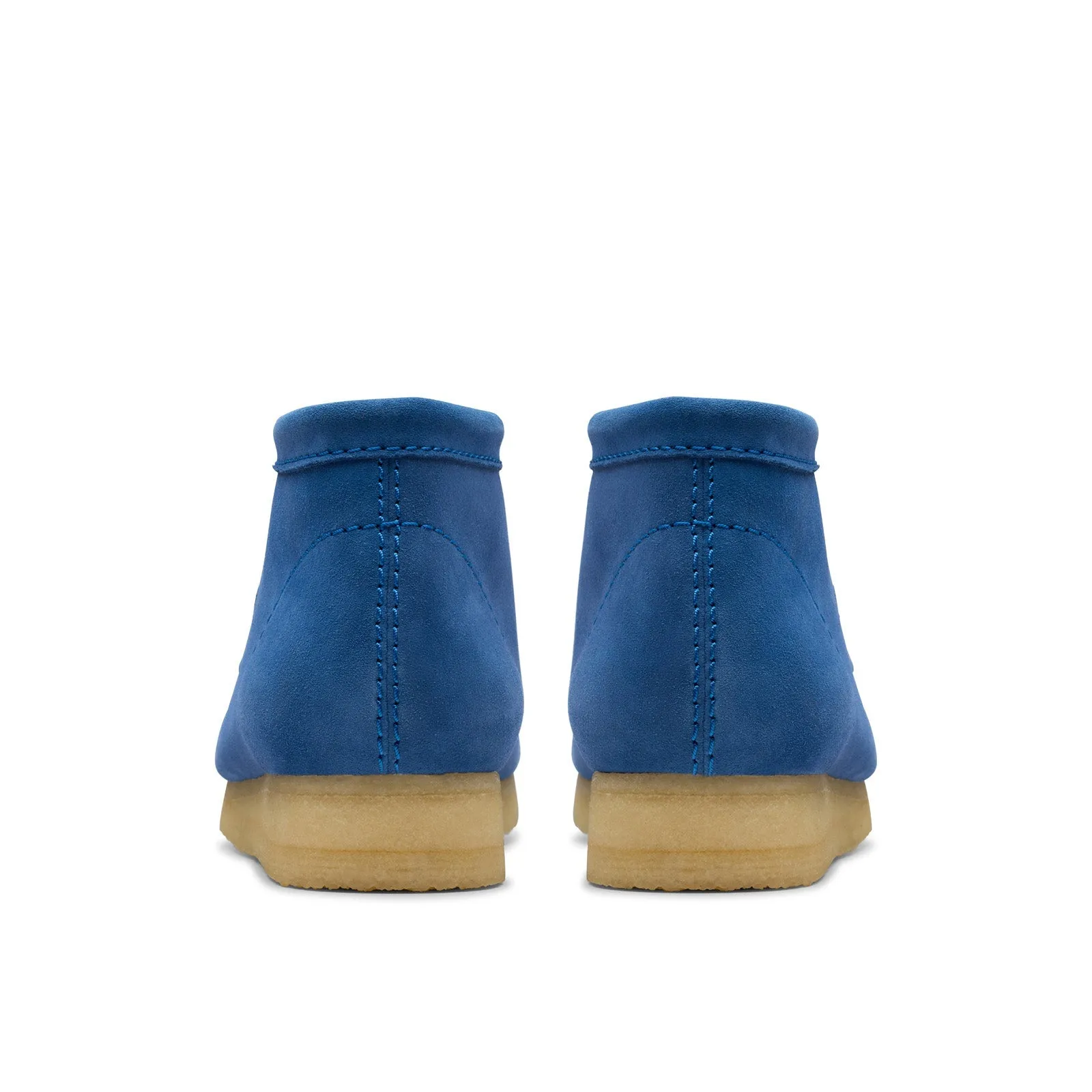 Clarks Wallabee Boot 26181134 Mens Blue Suede Lace Up Chukkas Boots All-Season Wear