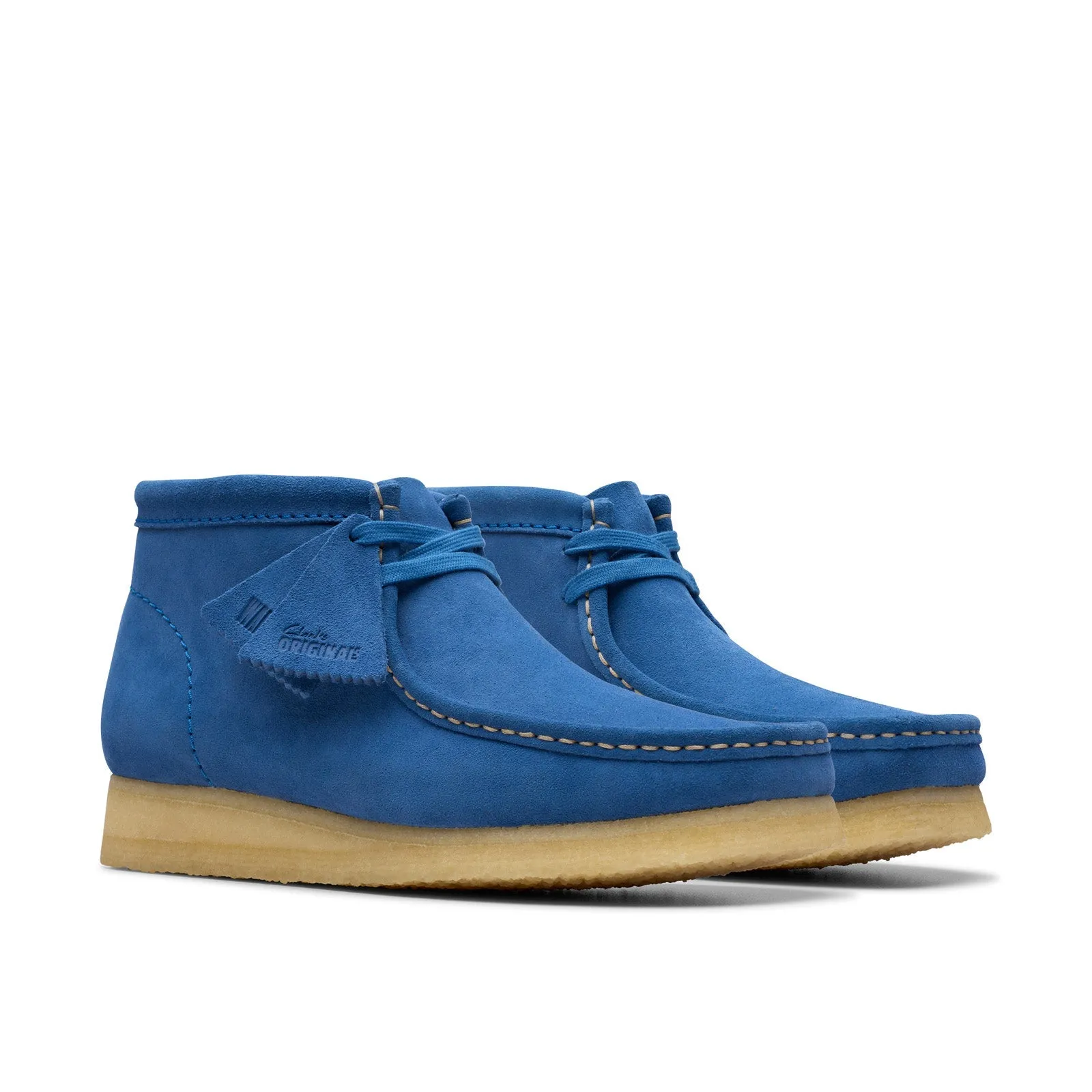Premium materials Outdoor Freedom Clarks Wallabee Boot 26181134 Mens Blue Suede Lace Up Chukkas Boots