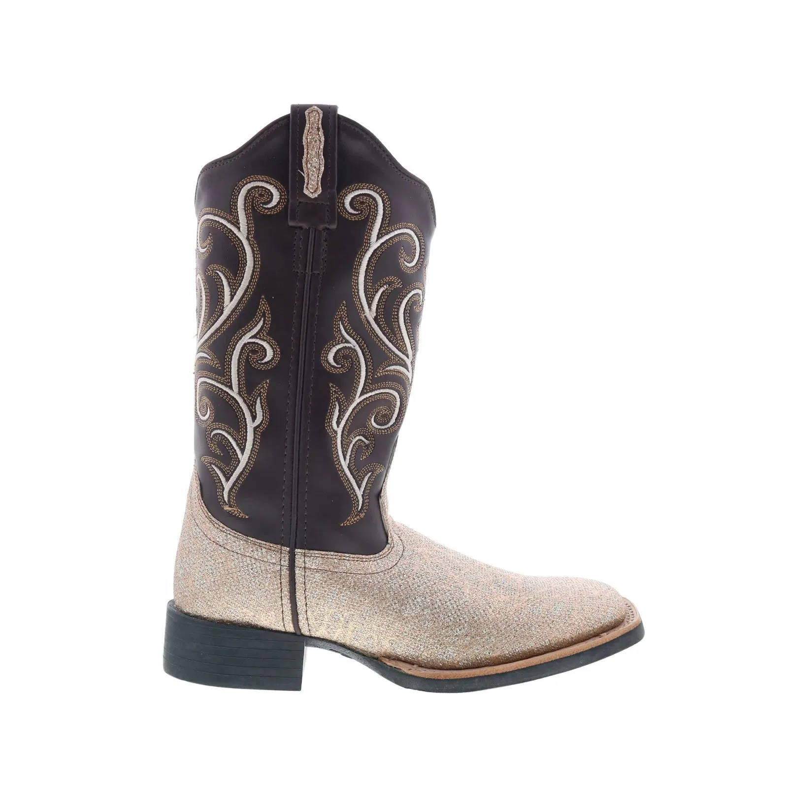 Jama Old West Medium Square Toe 18125 Womens Brown Cowboy Western Boots Cold Weather Gear Comfort Cushion