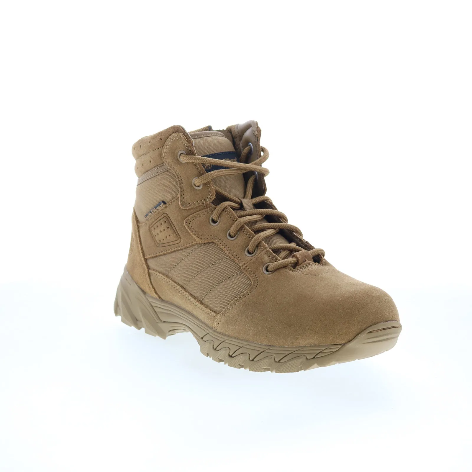 Trail Friendly No Tie Smith & Wesson Breach 2.0 6?? Side Zip 810303 Mens Brown Suede Tactical Boots