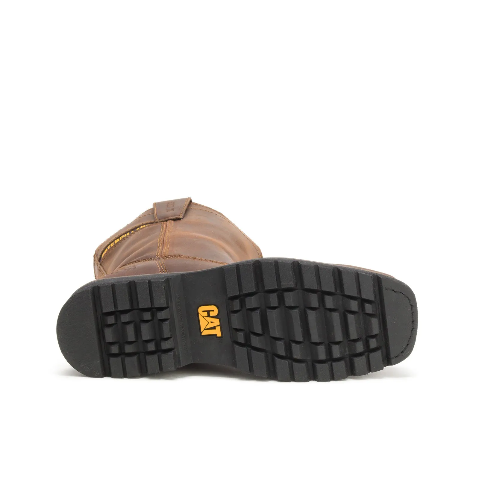 Farmer Caterpillar Wellston Pull On Steel Toe P90439 Mens Brown Leather Work Boots