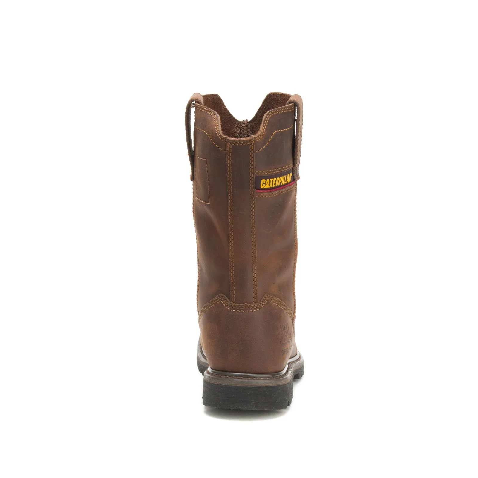 Caterpillar Wellston Pull On Steel Toe P90439 Mens Brown Leather Work Boots Functional Form Ready Use