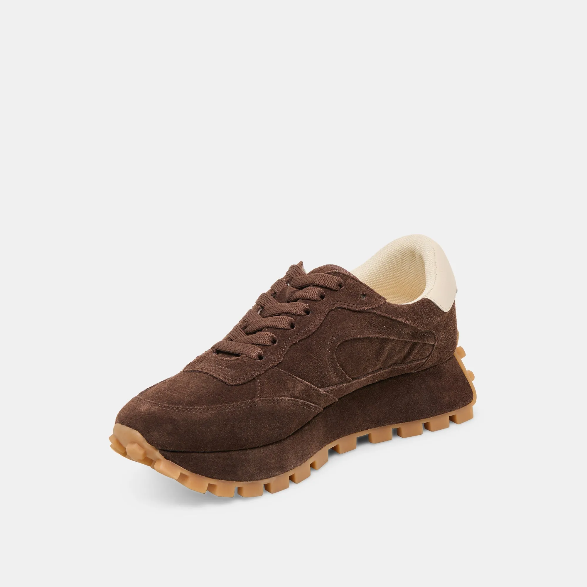 TRICIA SNEAKERS DK BROWN SUEDE breath easy Cushioned traction