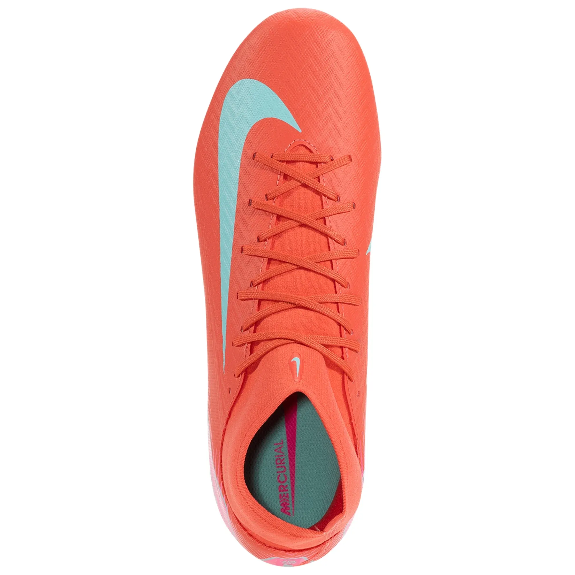 Nike Zoom Superfly 10 Academy FG/MG Soccer Cleats (Ember Glow/Aurora Green) Ground Balance