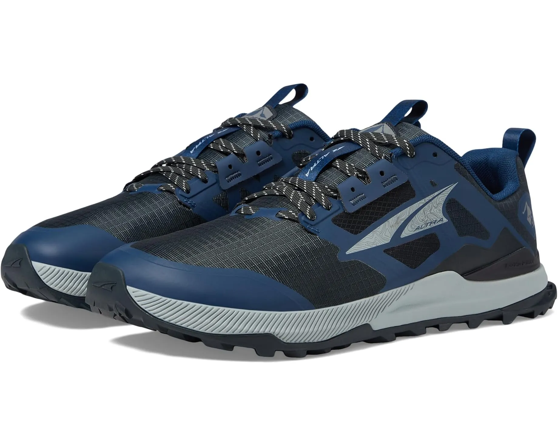 Altra Lone Peak 8 Men running in a canal area shoes High Mileage