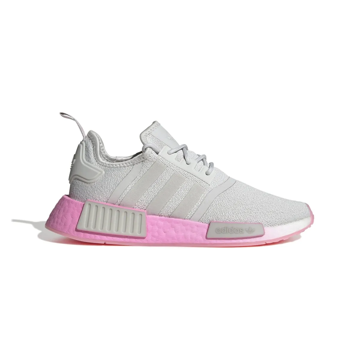 ADIDAS GW9462 NMD_R1 WMN'S (Medium) Grey/Pink/White Stretch Fabric Running Shoes running flexibility training