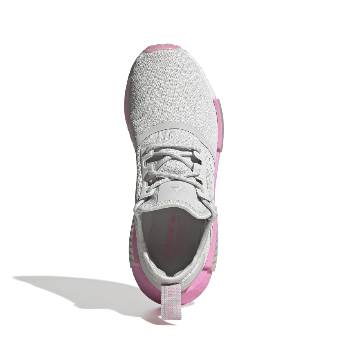 tempo runs 5k - running shoes ADIDAS GW9462 NMD_R1 WMN'S (Medium) Grey/Pink/White Stretch Fabric Running Shoes