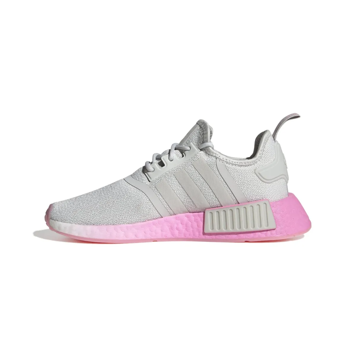 ADIDAS GW9462 NMD_R1 WMN'S (Medium) Grey/Pink/White Stretch Fabric Running Shoes one - size - fits - most shoes group running shoe function