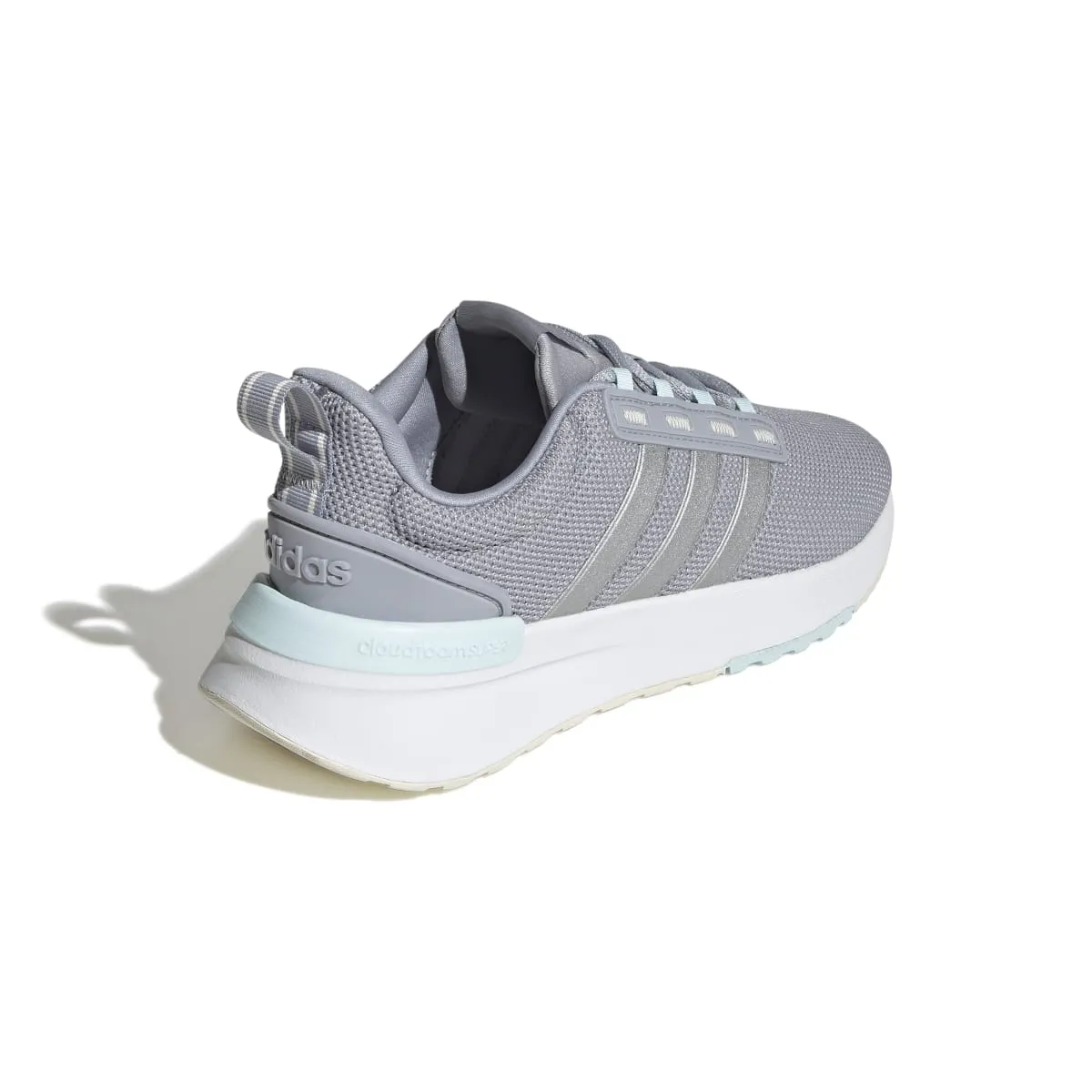 ADIDAS GX4202 RACER TR21 WMN'S (Medium) Silver/Silver/Grey Leather & Textile Running Shoes all - weather shoes