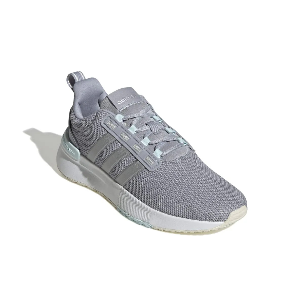 running technique improvement ADIDAS GX4202 RACER TR21 WMN'S (Medium) Silver/Silver/Grey Leather & Textile Running Shoes