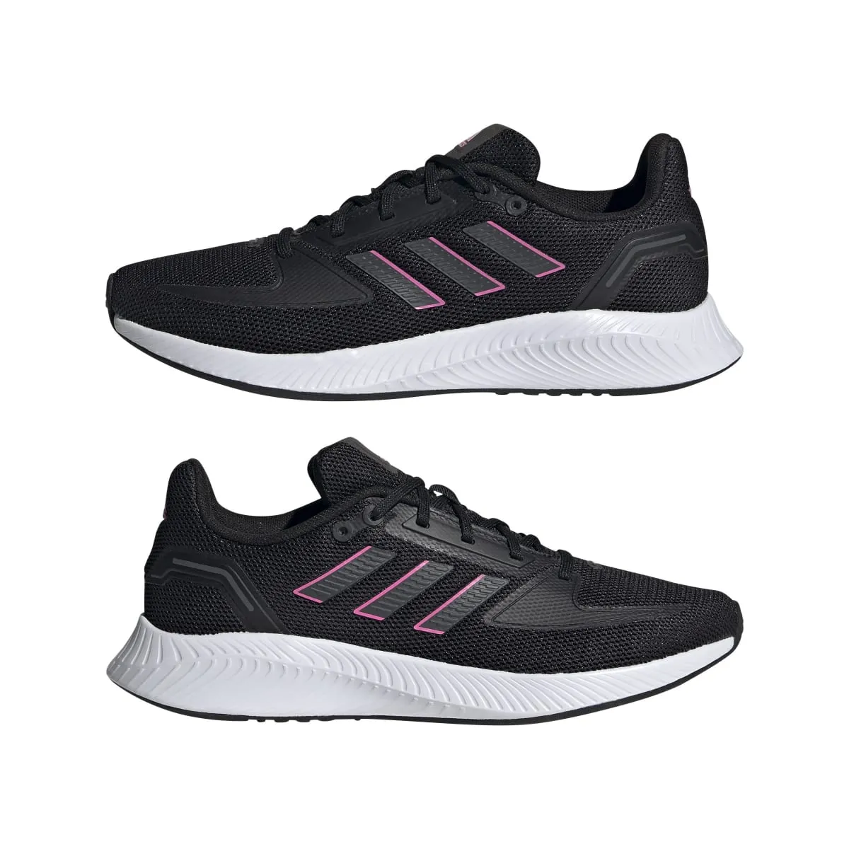 ADIDAS FY9624 RUNFALCON 2.0 WMN'S (Medium) Black/Gray/Pink Mesh Running Shoes comfortable - experience shoes Comfort - Focused
