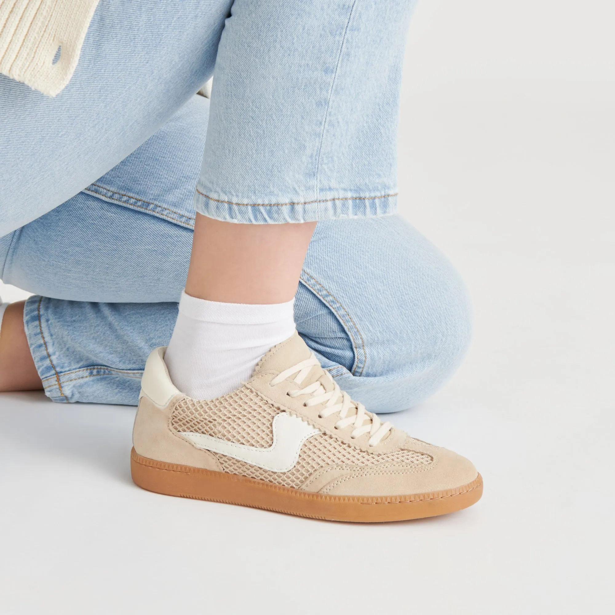 High Comfort Weekend Style NOTICE MESH SNEAKERS SESAME WOVEN MESH