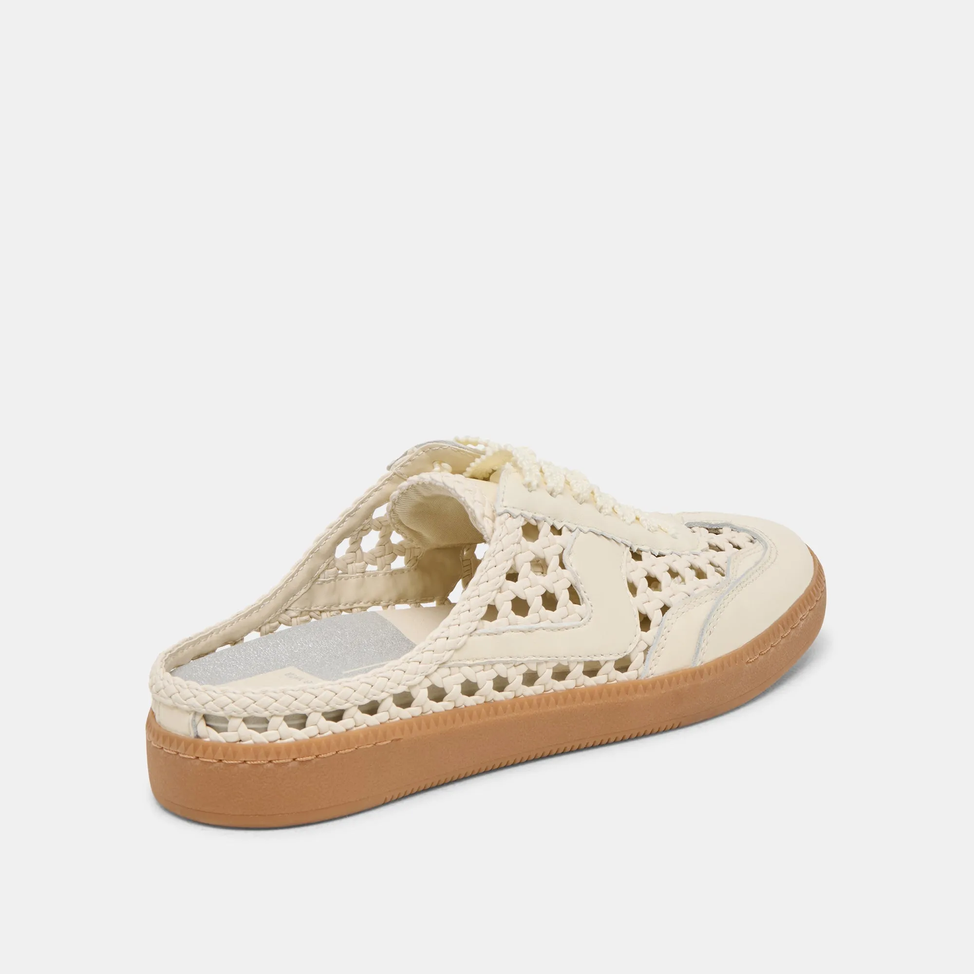 NOTICE SLIDE WOVEN SNEAKERS OFF WHITE WOVEN STELLA Korean Trend