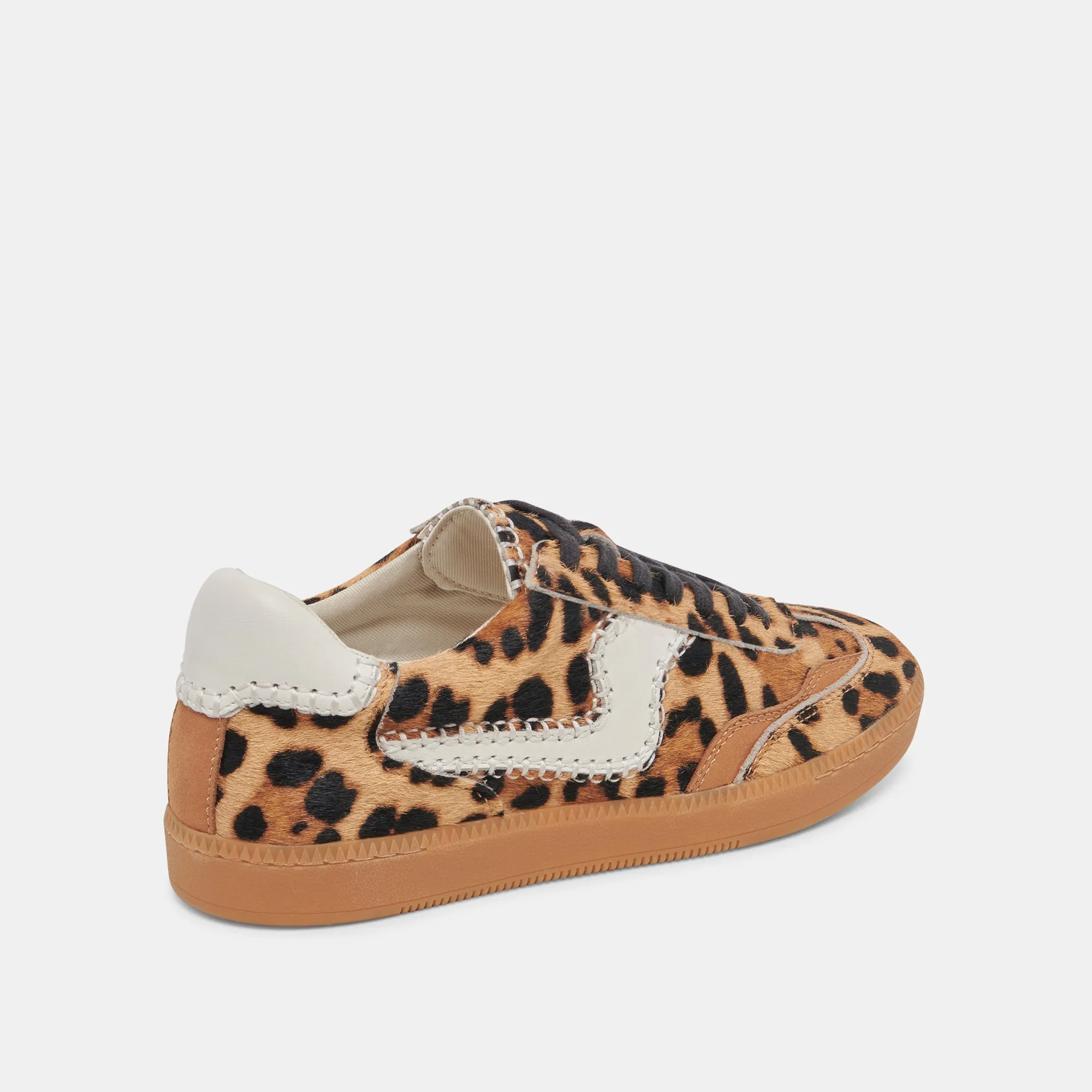 Simple Choice NOTICE STITCH WIDE SNEAKERS DK LEOPARD CALF HAIR
