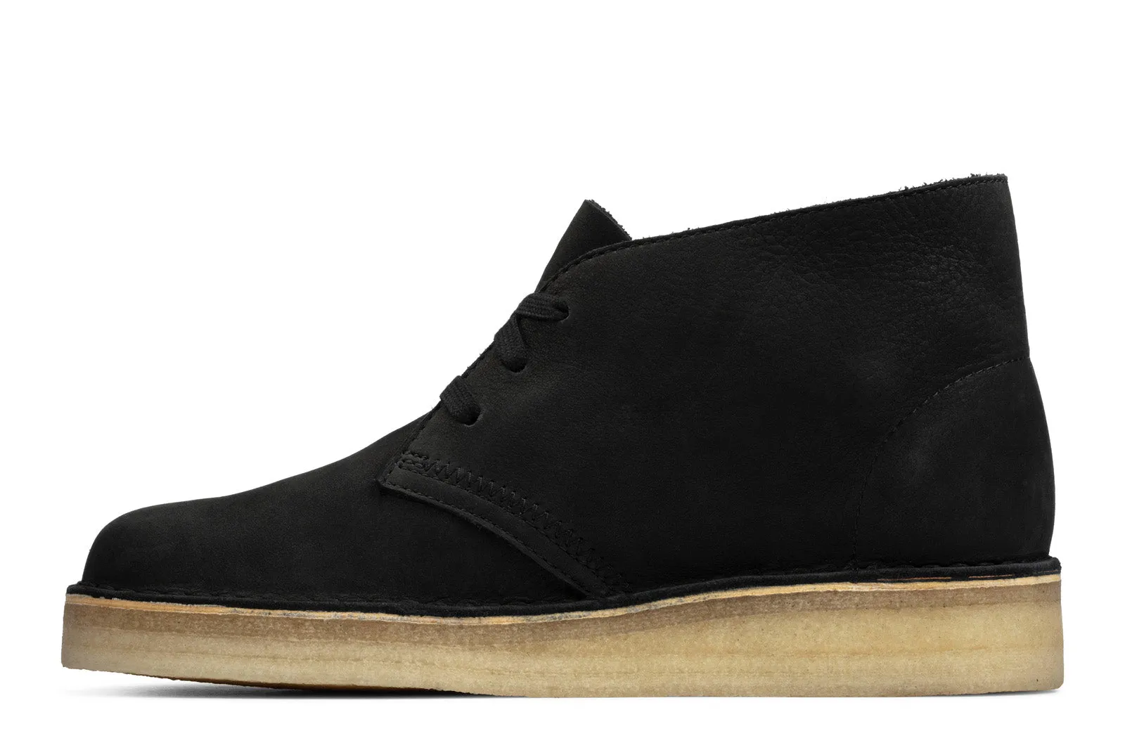 Clarks Desert Coal 26163249 Womens Black Nubuck Lace Up Chukkas Boots Comfort Grip