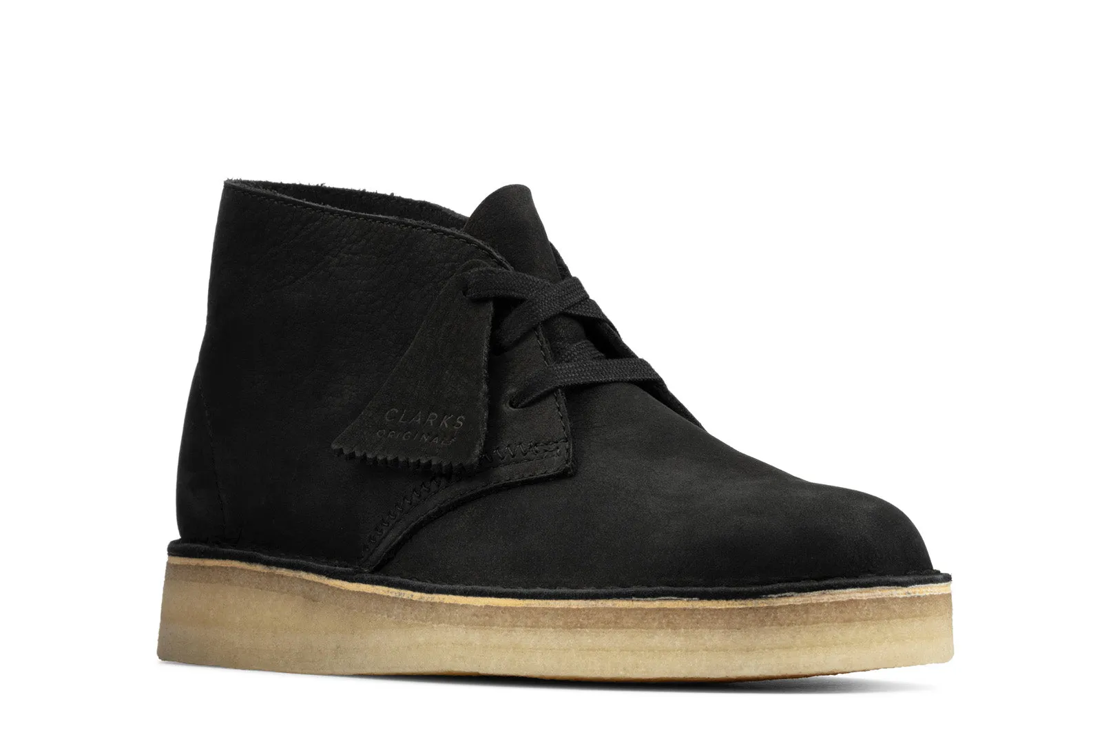 Clarks Desert Coal 26163249 Womens Black Nubuck Lace Up Chukkas Boots All-Purpose Use Urban Edge