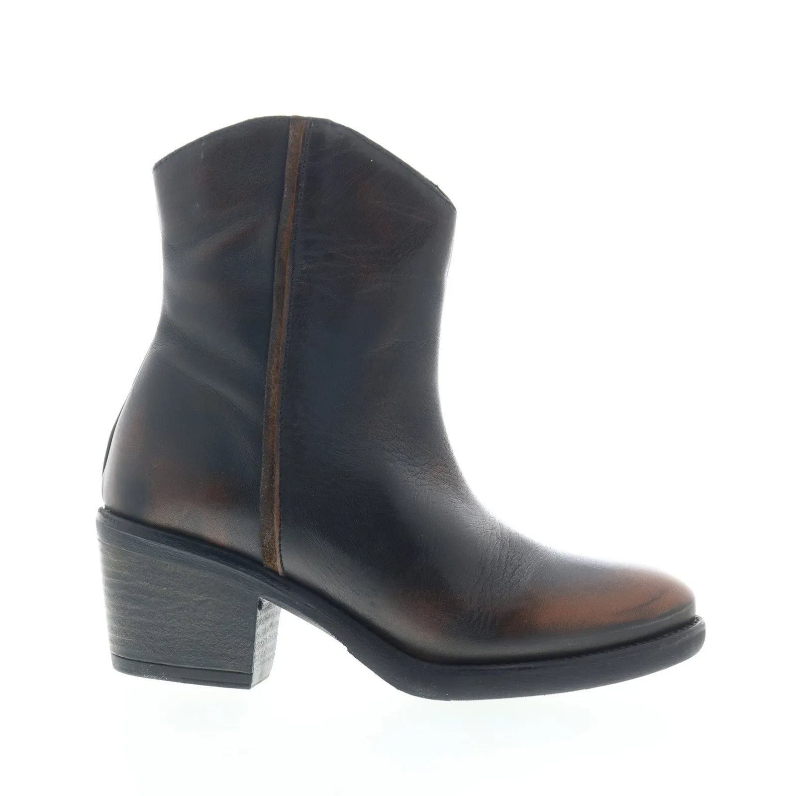 Miz Mooz Duarte Womens Black Leather Zipper Ankle & Booties Boots Neutral Tones Premium Support