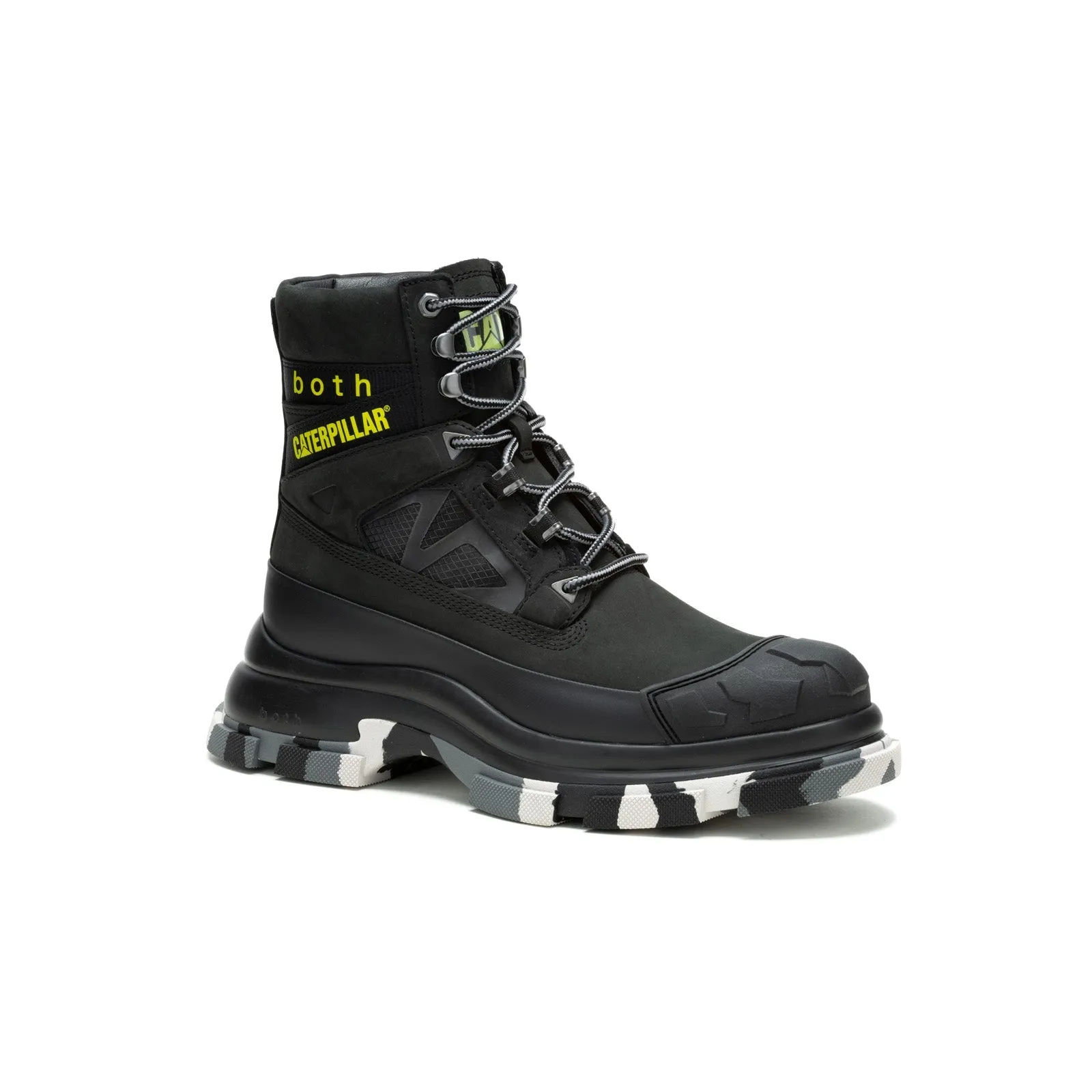 Canvas Material Caterpillar Gao Pioneer P725933 Mens Black Nubuck Casual Dress Boots