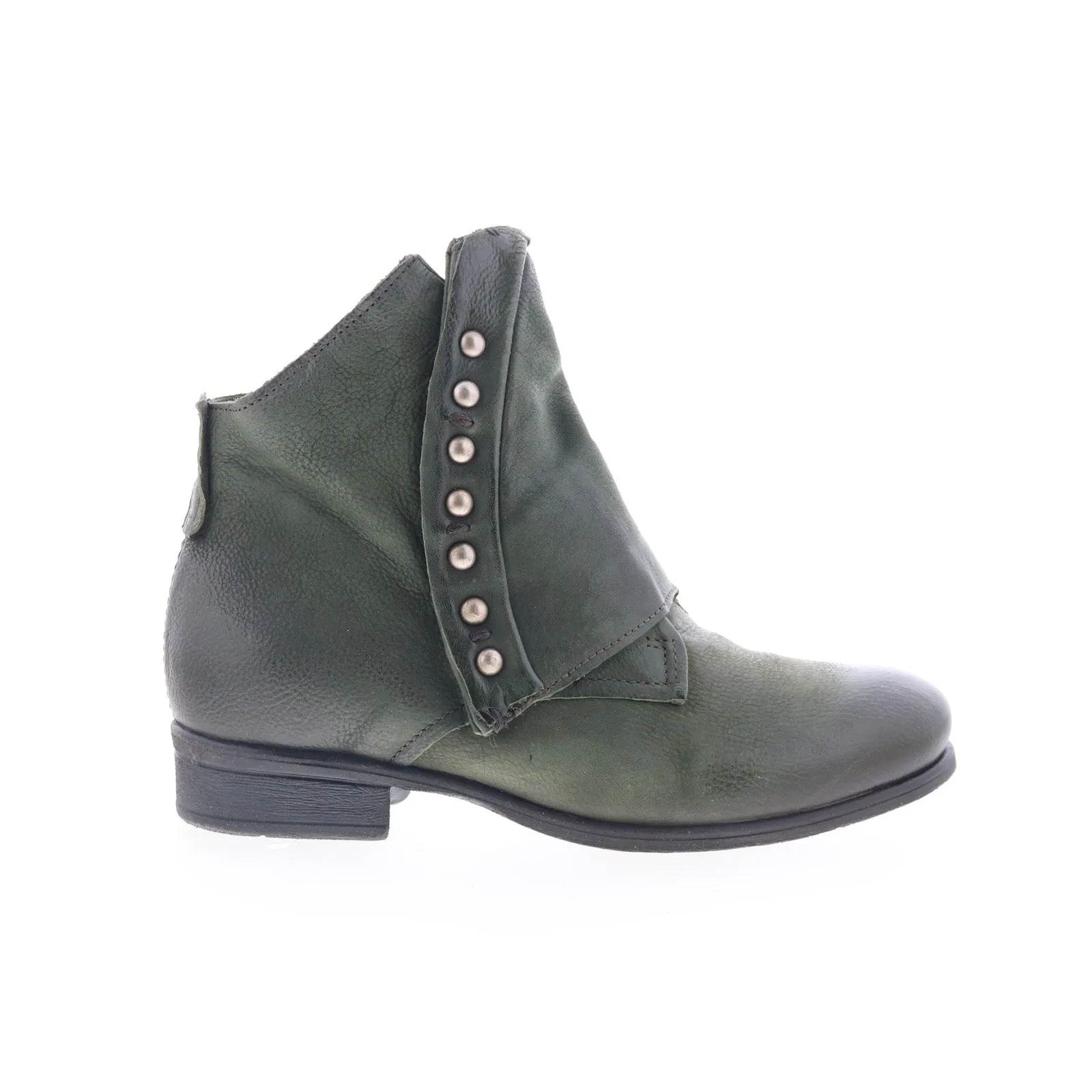 Miz Mooz Selene 275256-101-6214 Womens Green Leather Ankle & Booties Boots Strong Sole