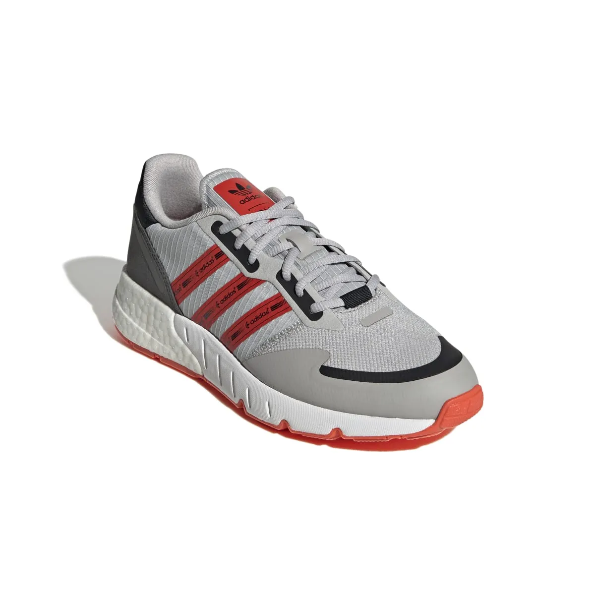 ADIDAS GZ9079 ZX 1K BOOST MN'S (Medium) Grey/Red/White Textile Running Shoes sports socks Speed - improving