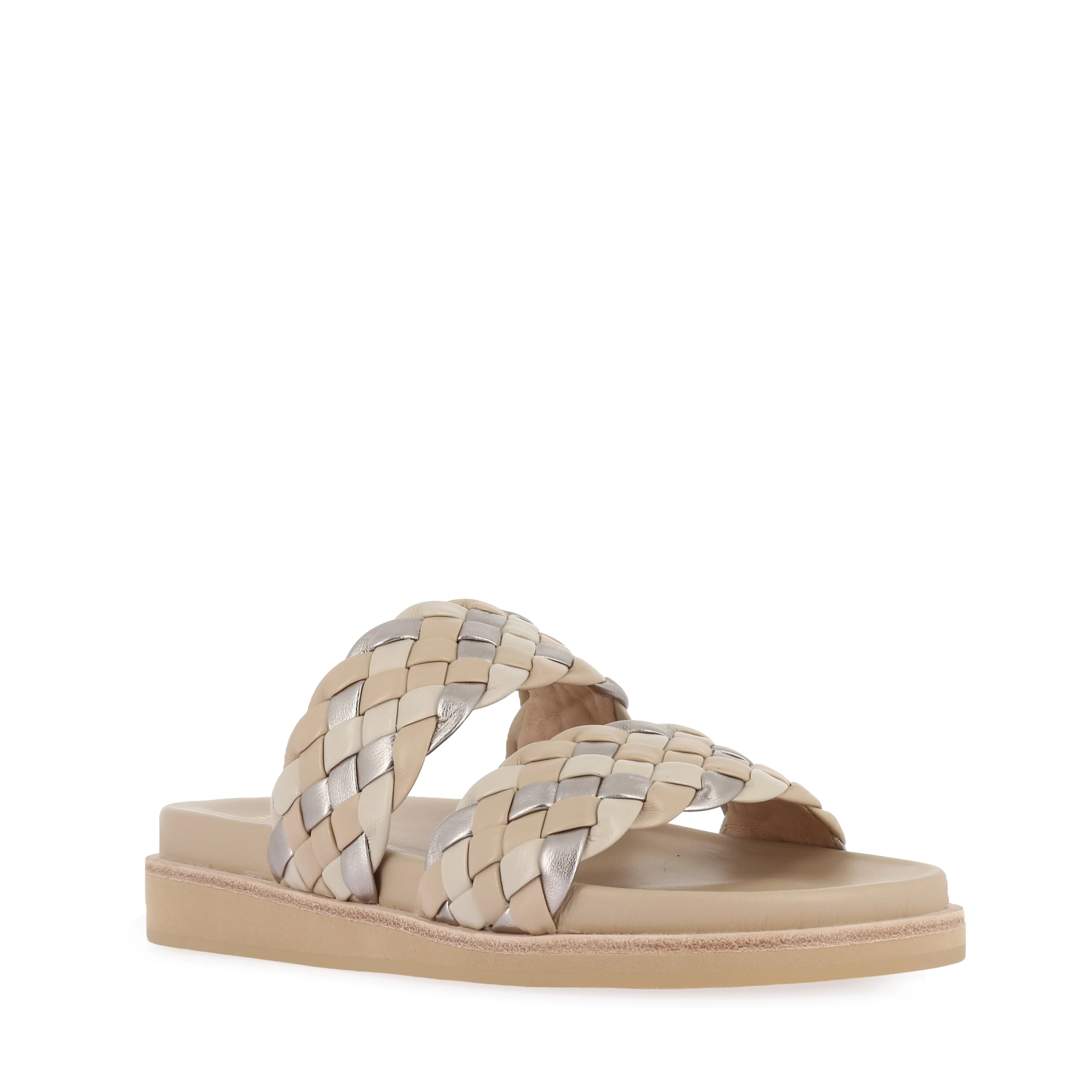 Padded cushioning Flexible MALONE - NEUTRAL WEAVE LEATHER