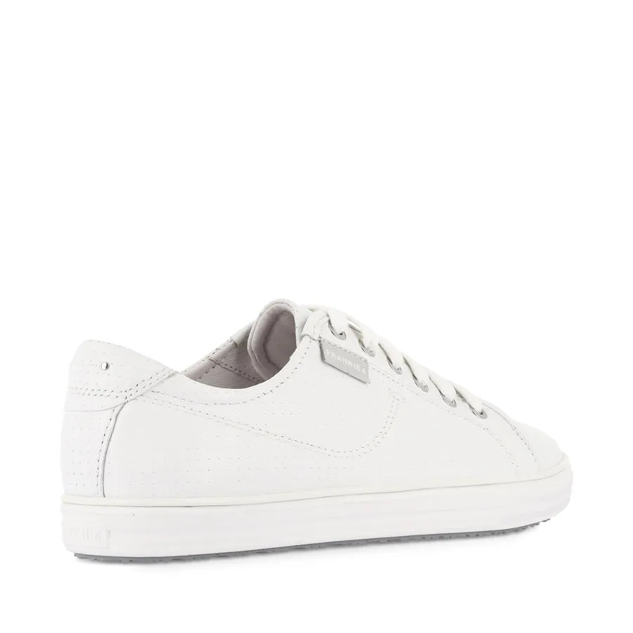 foldable Stylish Sole NAT III - WHITE MINI PUNCHED LEATHER