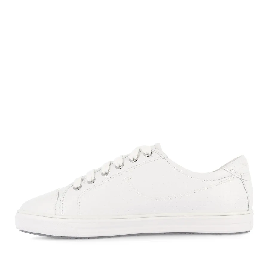 NAT III - WHITE MINI PUNCHED LEATHER Durable