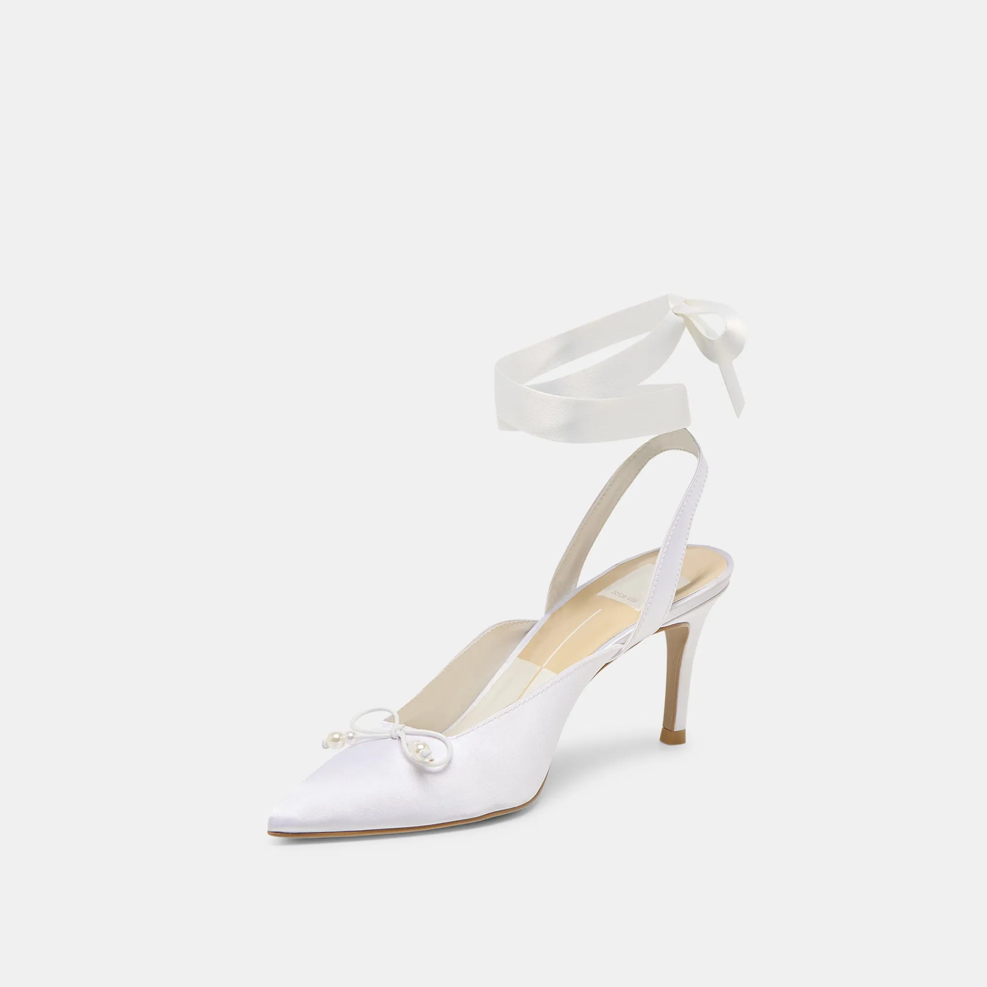 Lace Up EFORA HEELS TRUE WHITE SATIN