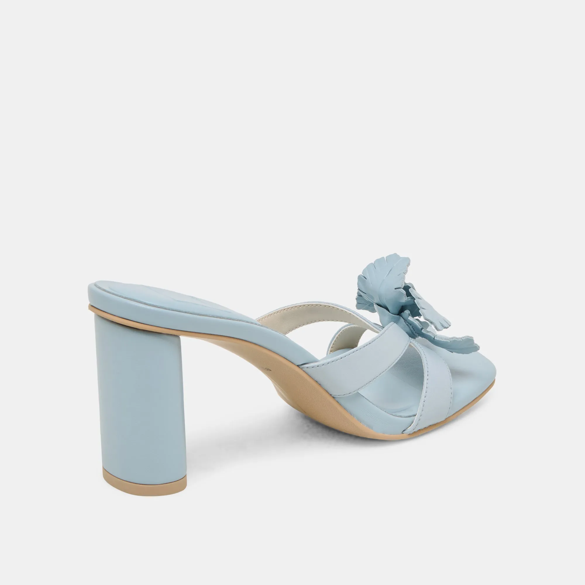 NIKIL HEELS LIGHT BLUE LEATHER Comfy Bridal Heels