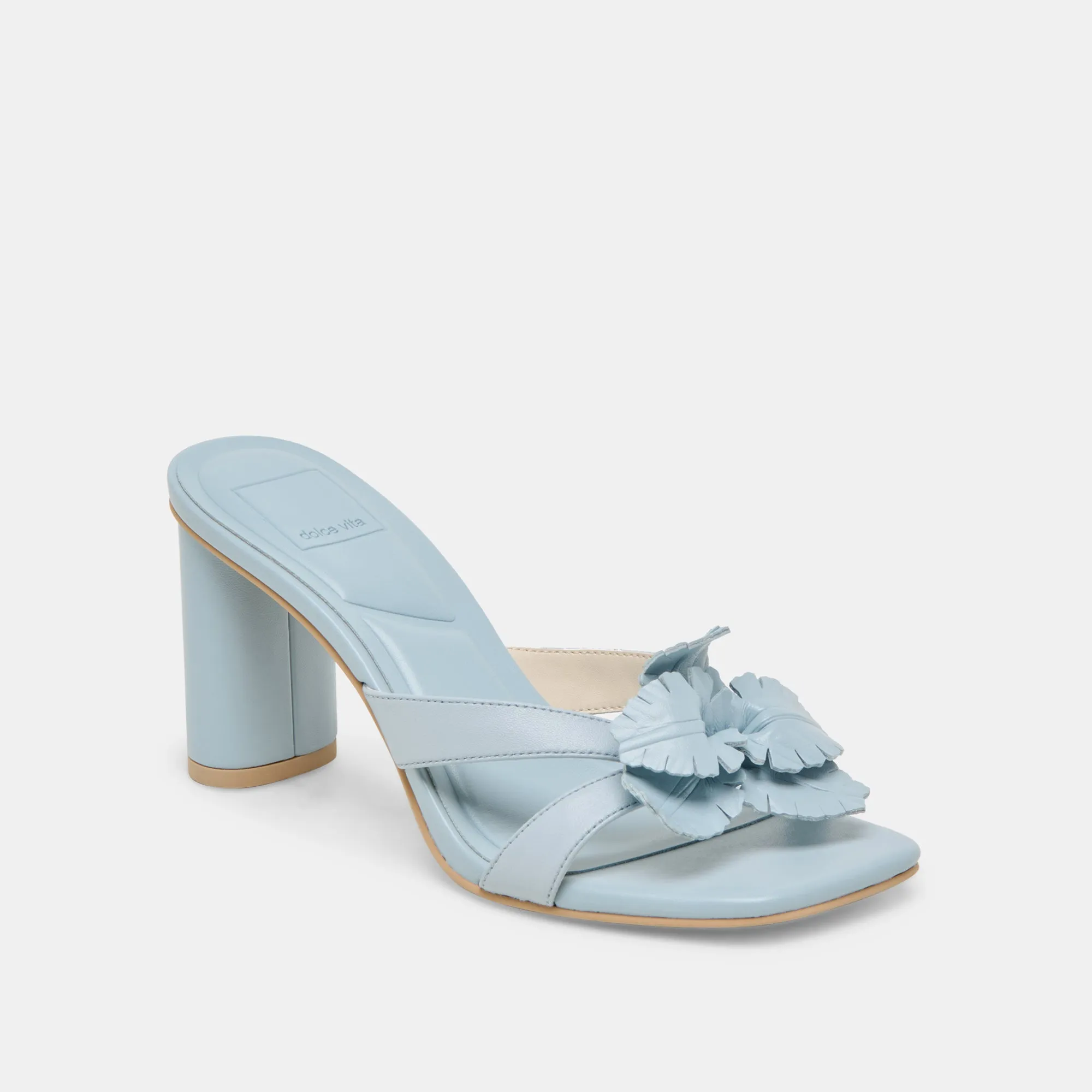 NIKIL HEELS LIGHT BLUE LEATHER Ankle Support