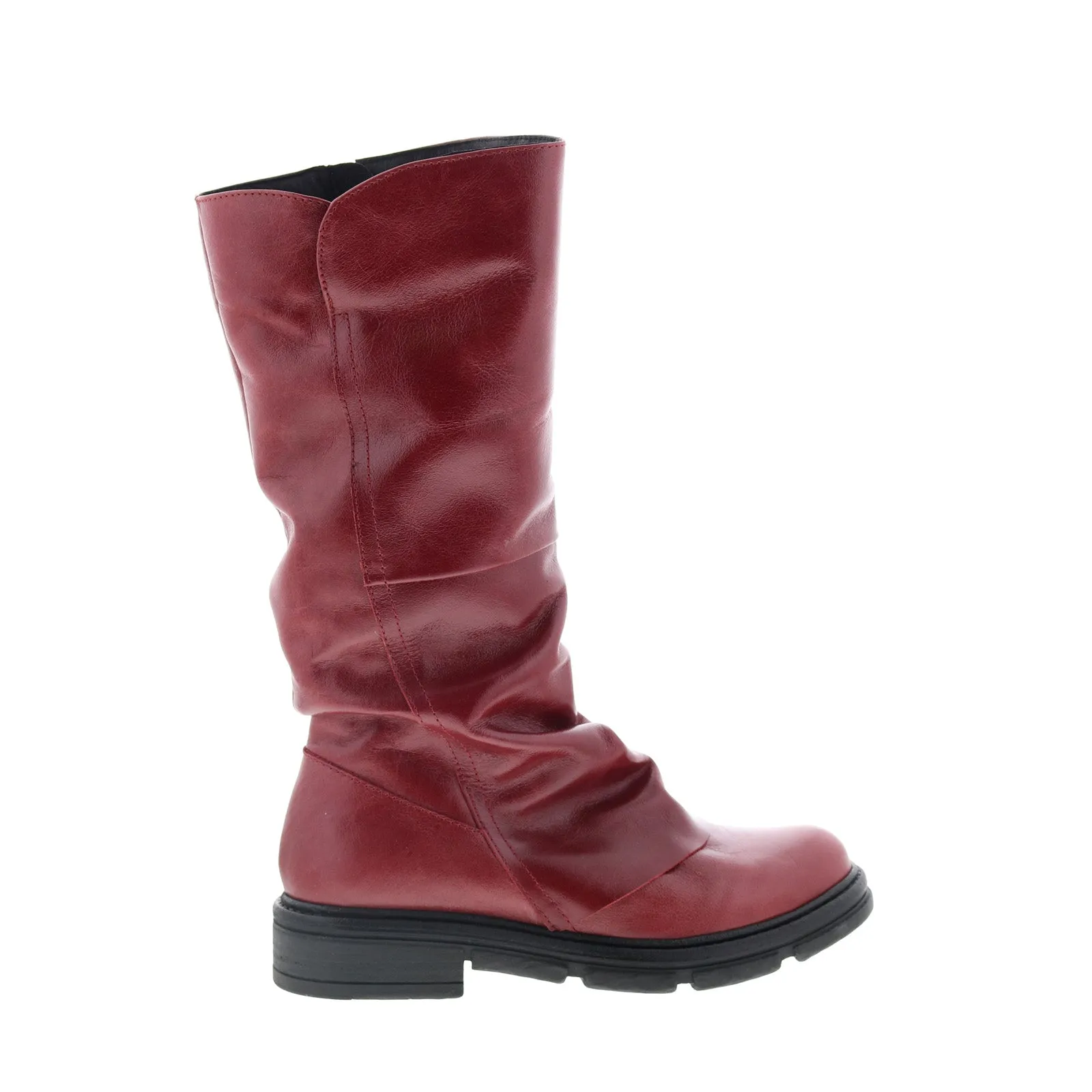Miz Mooz Helin Womens Red Leather Zipper Casual Dress Boots Model