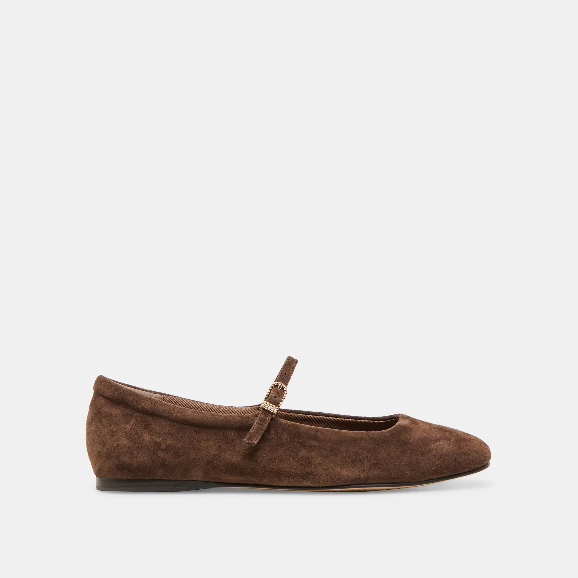 Play Day heel cup REYES BALLET FLATS DK BROWN SUEDE
