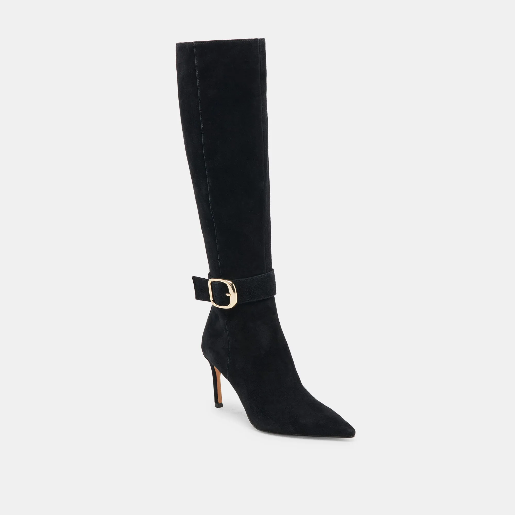 KINZY BOOTS ONYX SUEDE Cushioned Sole