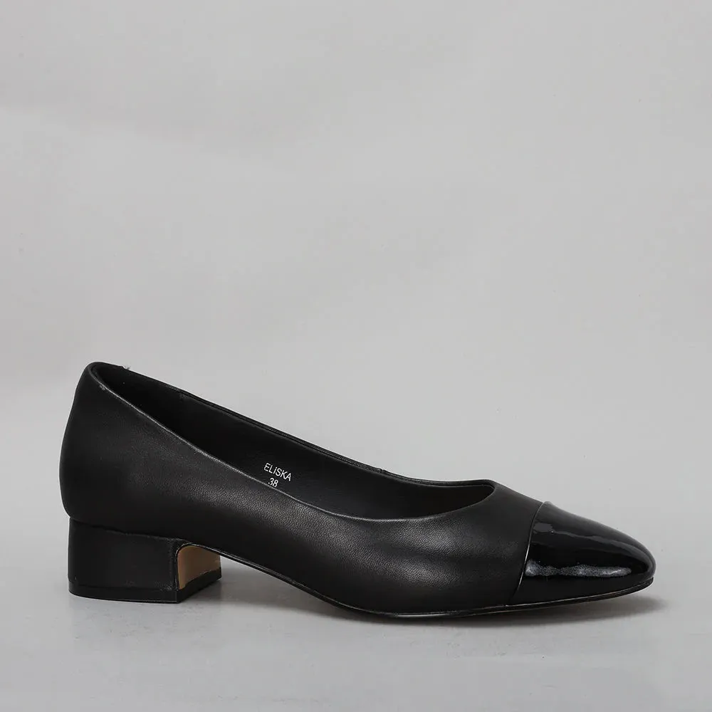 LE SANSA ELISKA BLACK PATENT Pointed Toe Shoes