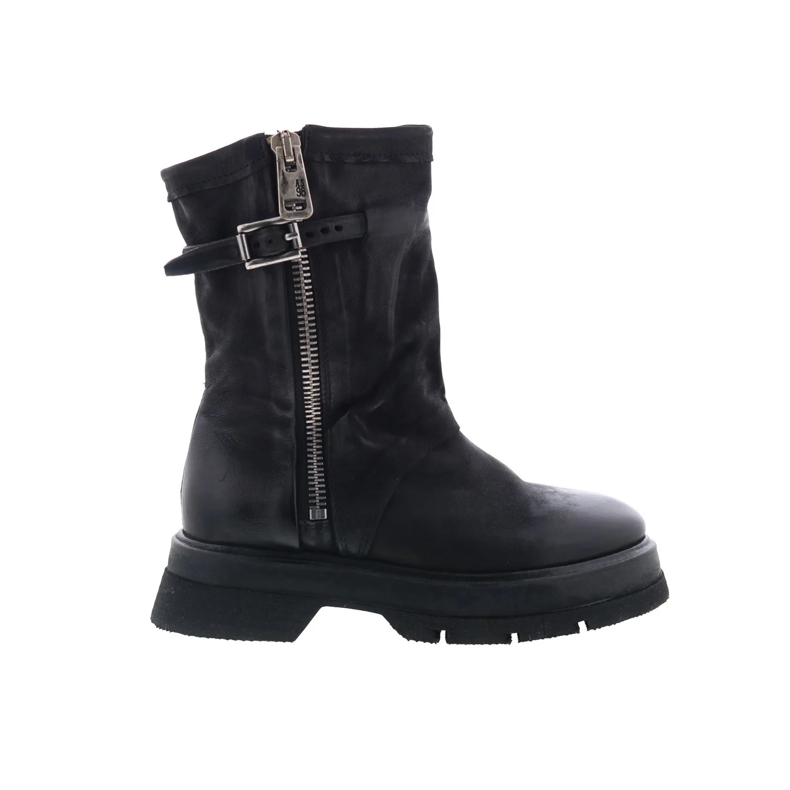 Rain Terrain Earth Tones A.S. 98 Vinson Womens Black Leather Zipper Casual Dress Boots