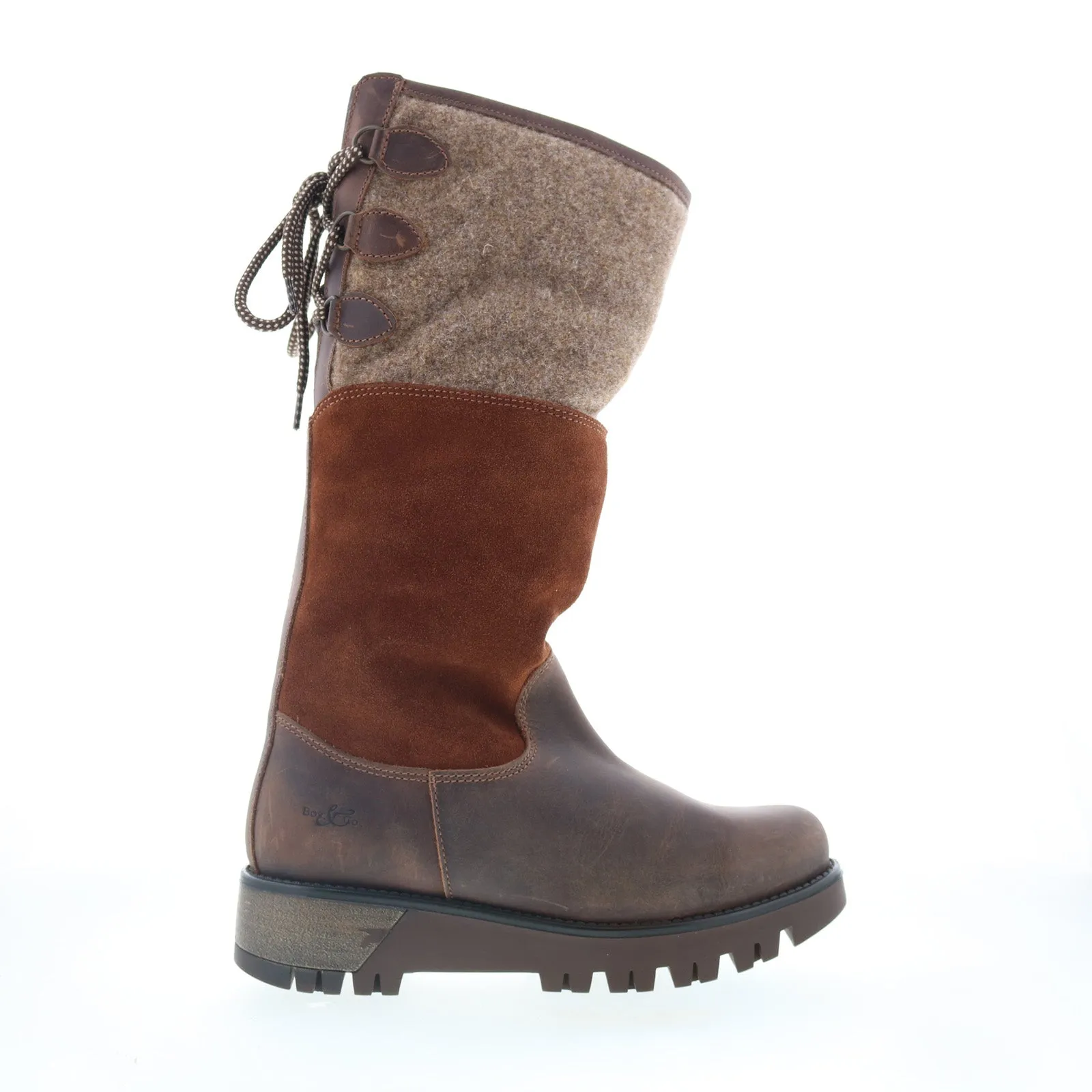 Bos. & Co. Goose Prima B16226 Womens Brown Suede Zipper Casual Dress Boots Protective Build Weekend Fit
