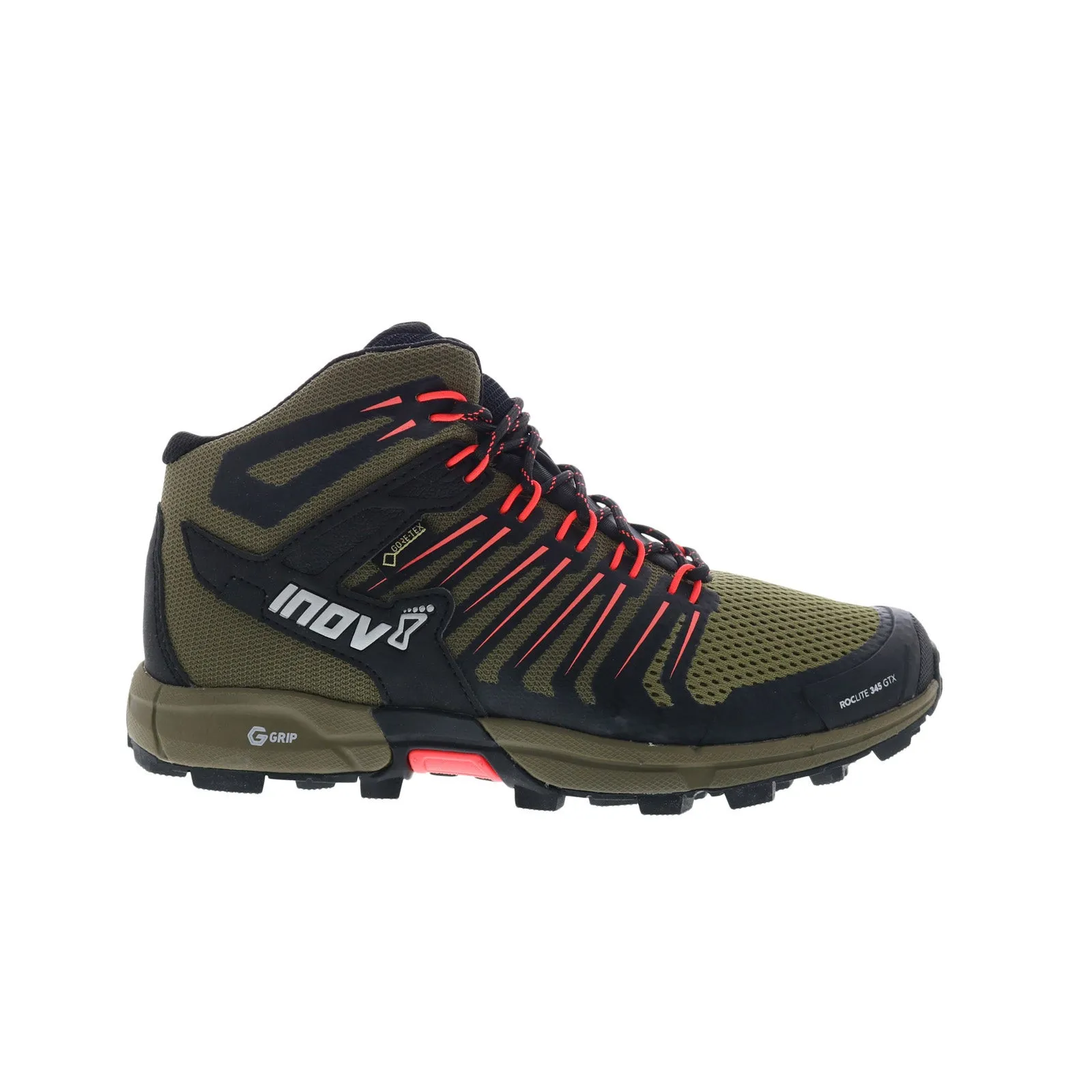 Inov-8 Roclite G 345 GTX 000803-BRCO Womens Green Synthetic Hiking Boots Storm Wear