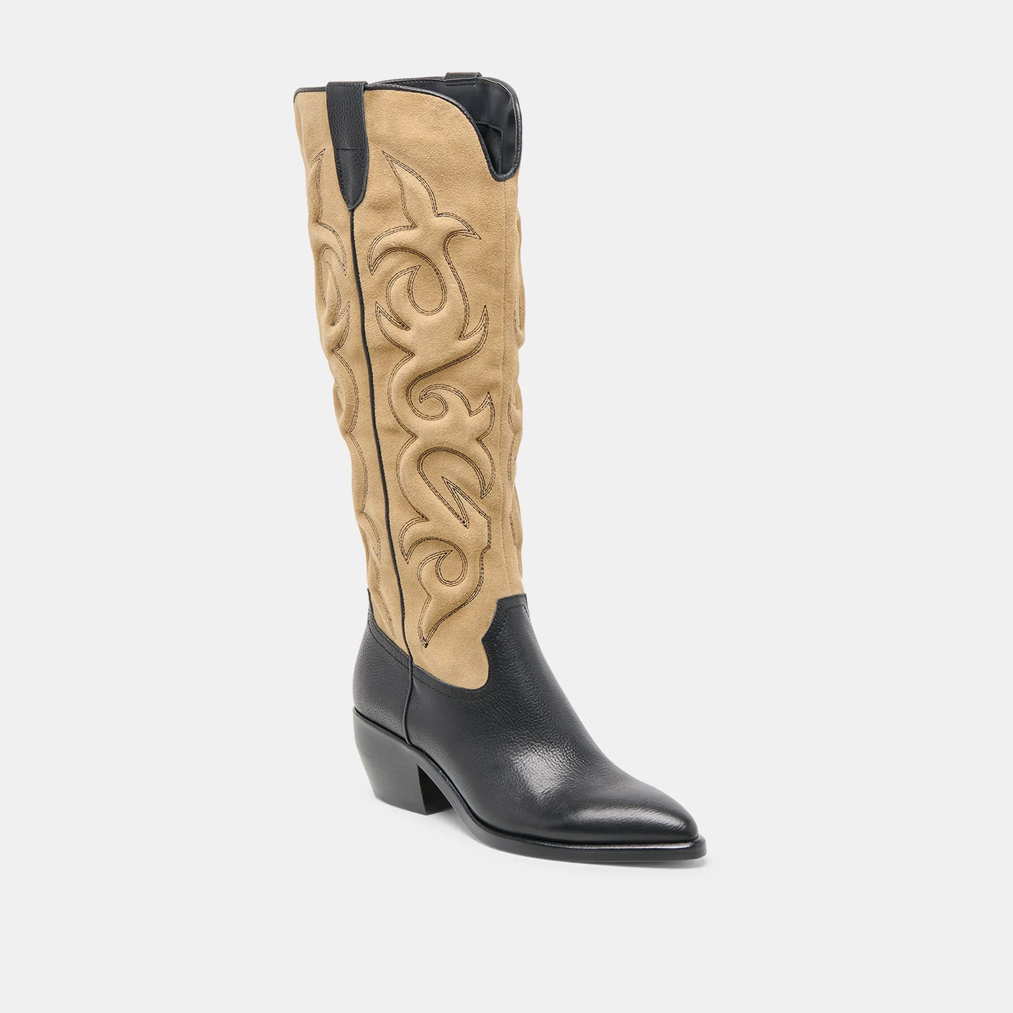 Street Ready Comfortable Sockliner MIRLA BOOTS BLACK MULTI LEATHER