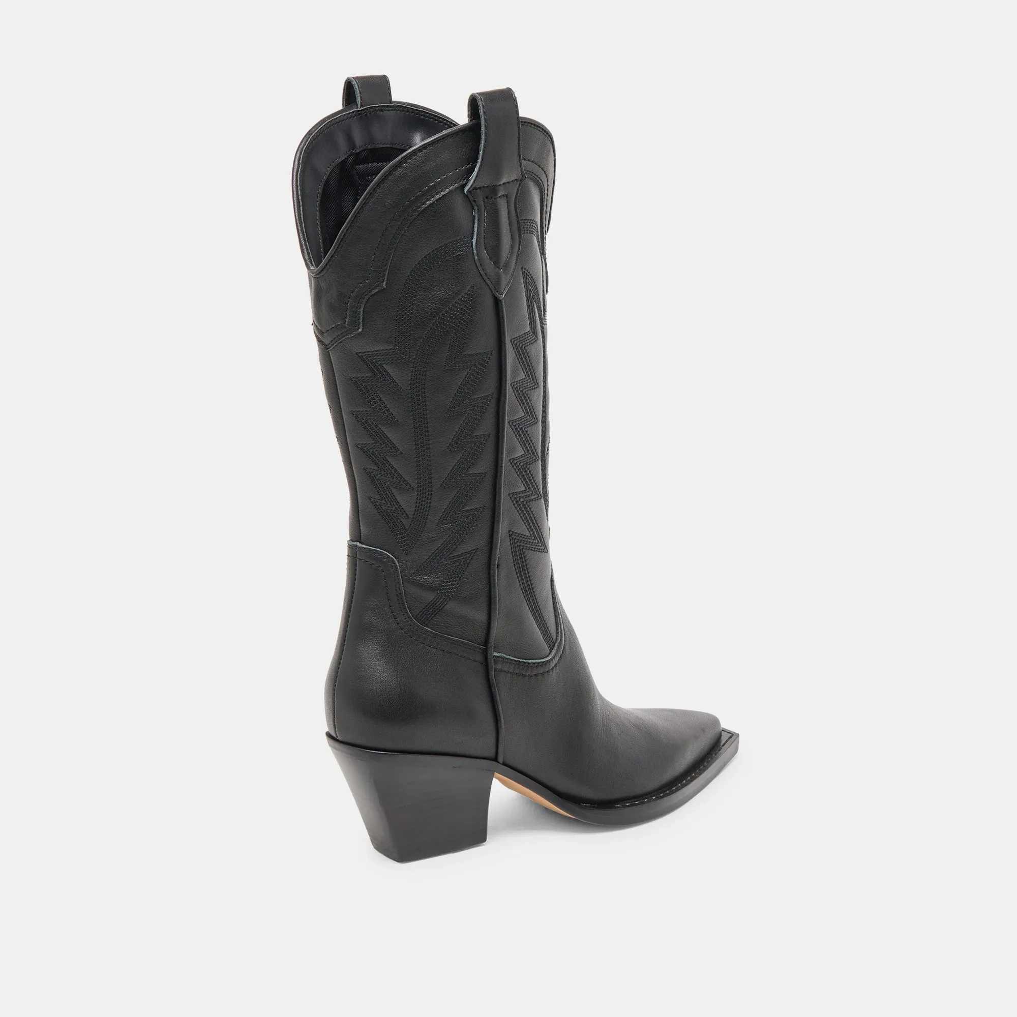 RYLAND BOOTS BLACK LEATHER Soft cushion