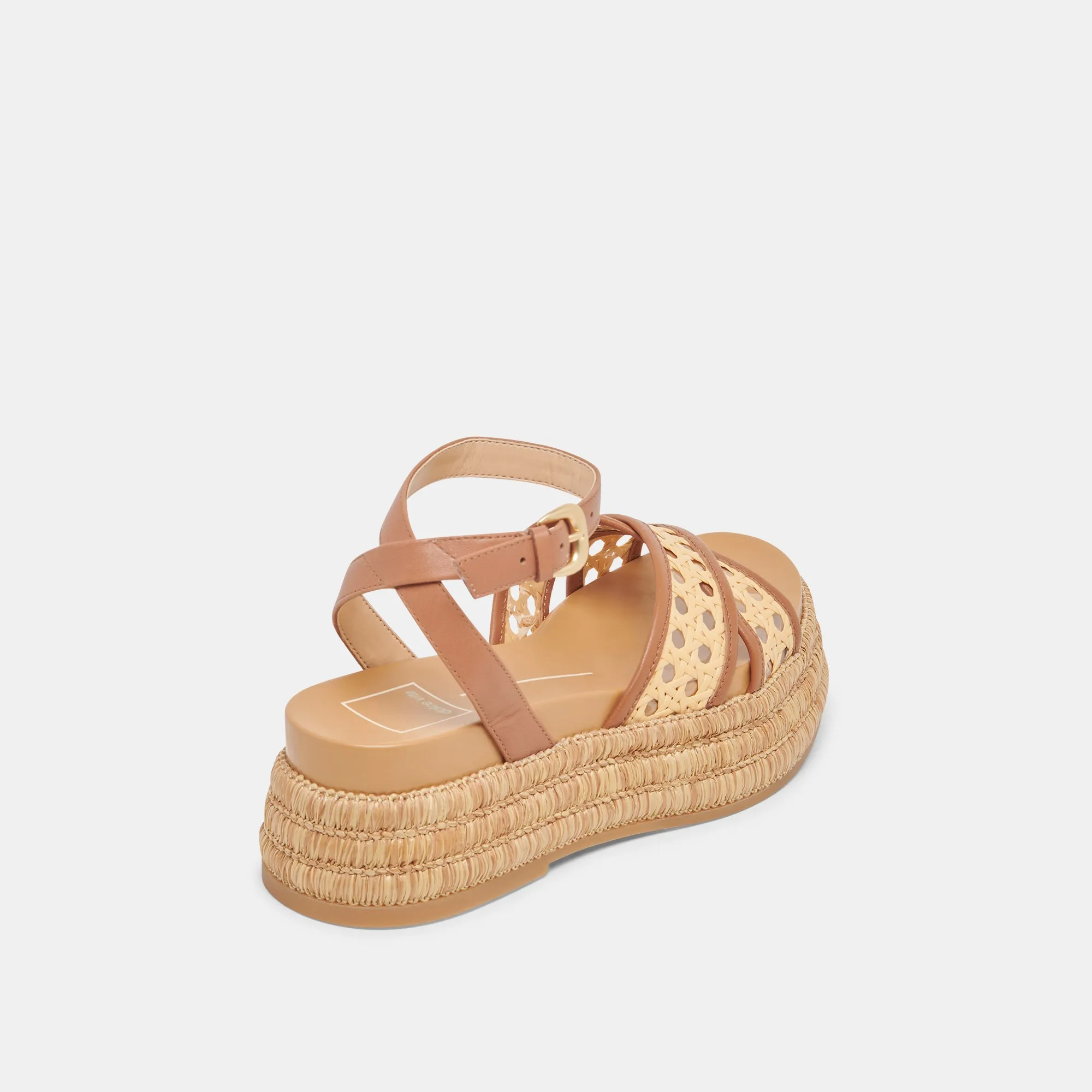WRILEY SANDALS SADDLE WOVEN RAFFIA Slim Shape