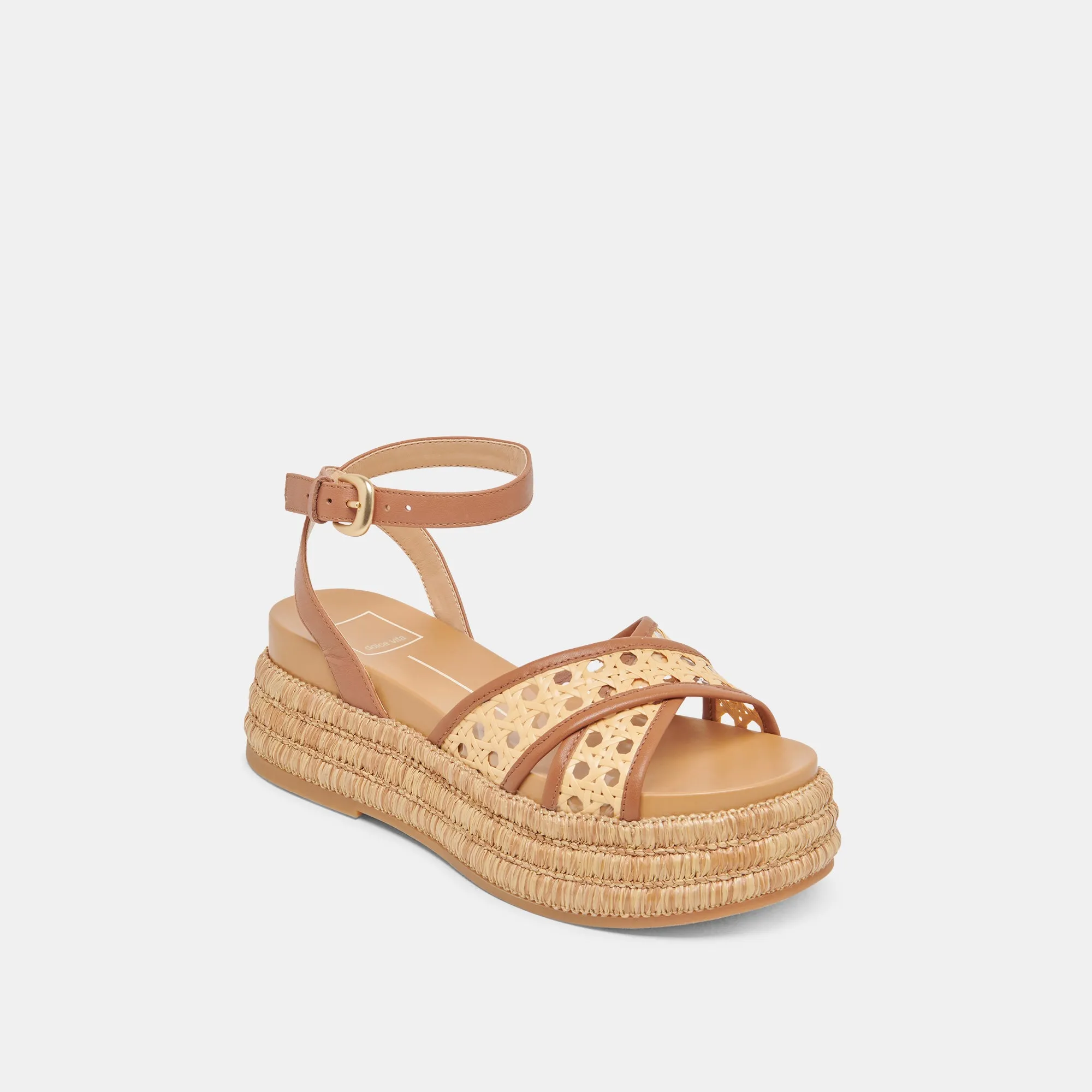 WRILEY SANDALS SADDLE WOVEN RAFFIA Ground Hug