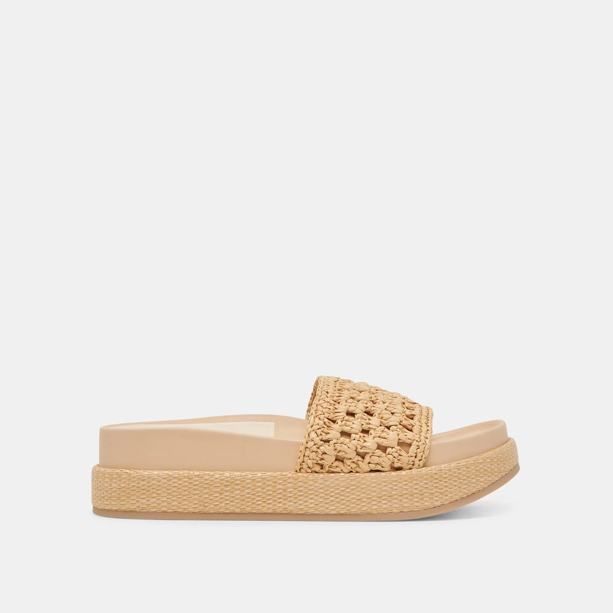 Playful Step Flat Comfort SIDONA SANDALS LT NATURAL RAFFIA