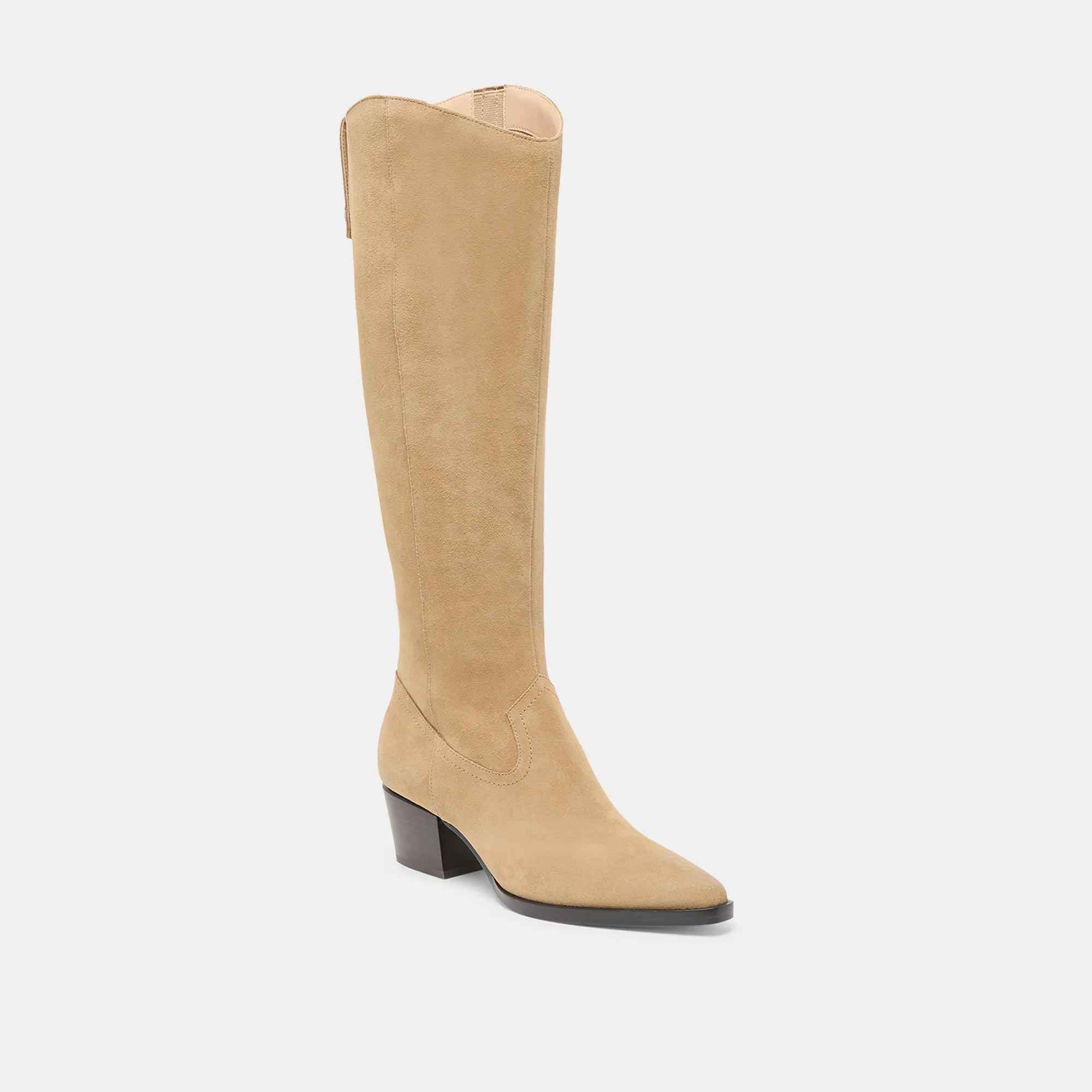 VIRONA H2O BOOTS DK TAUPE SUEDE Elastic Band Simple Style