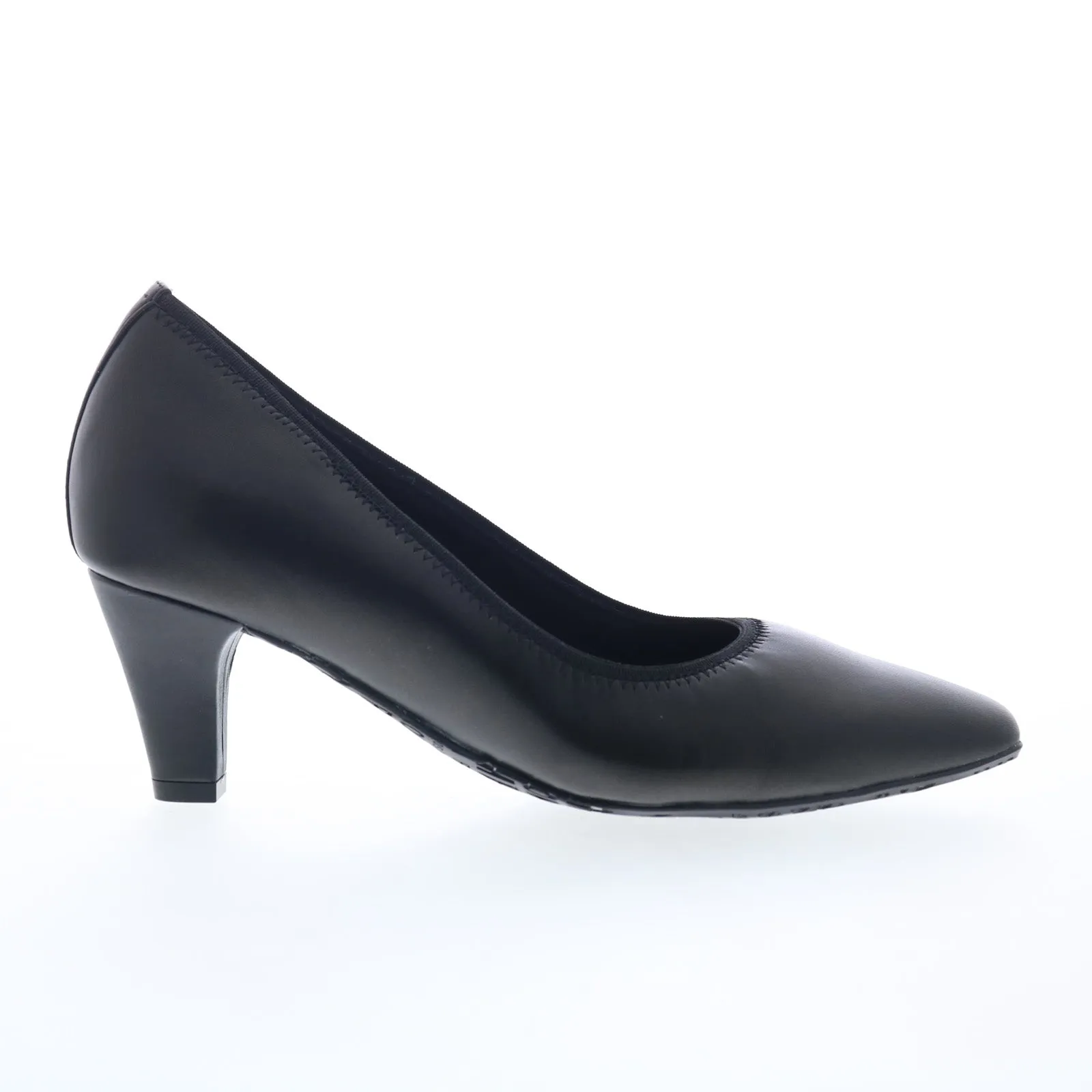 Ros Hommerson Karat 75069-10 Womens Black Narrow Leather Pumps Heels Shoes Boho Chic Heels