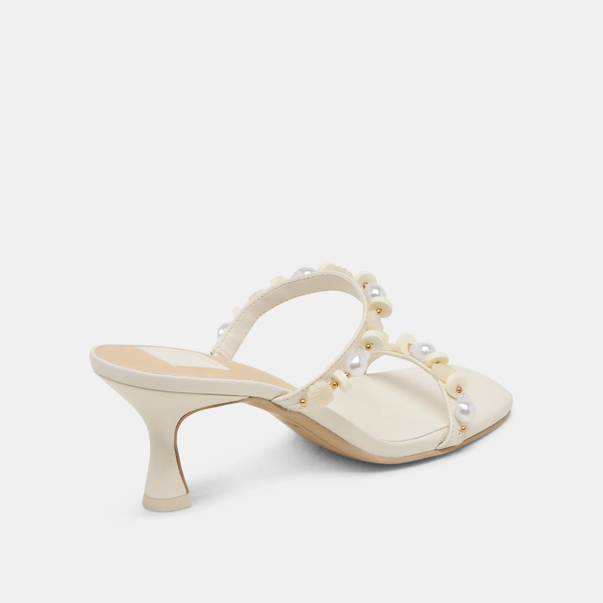 GRASON HEELS WHITE LEATHER Bold Heel Boots Luxe Leather Heels