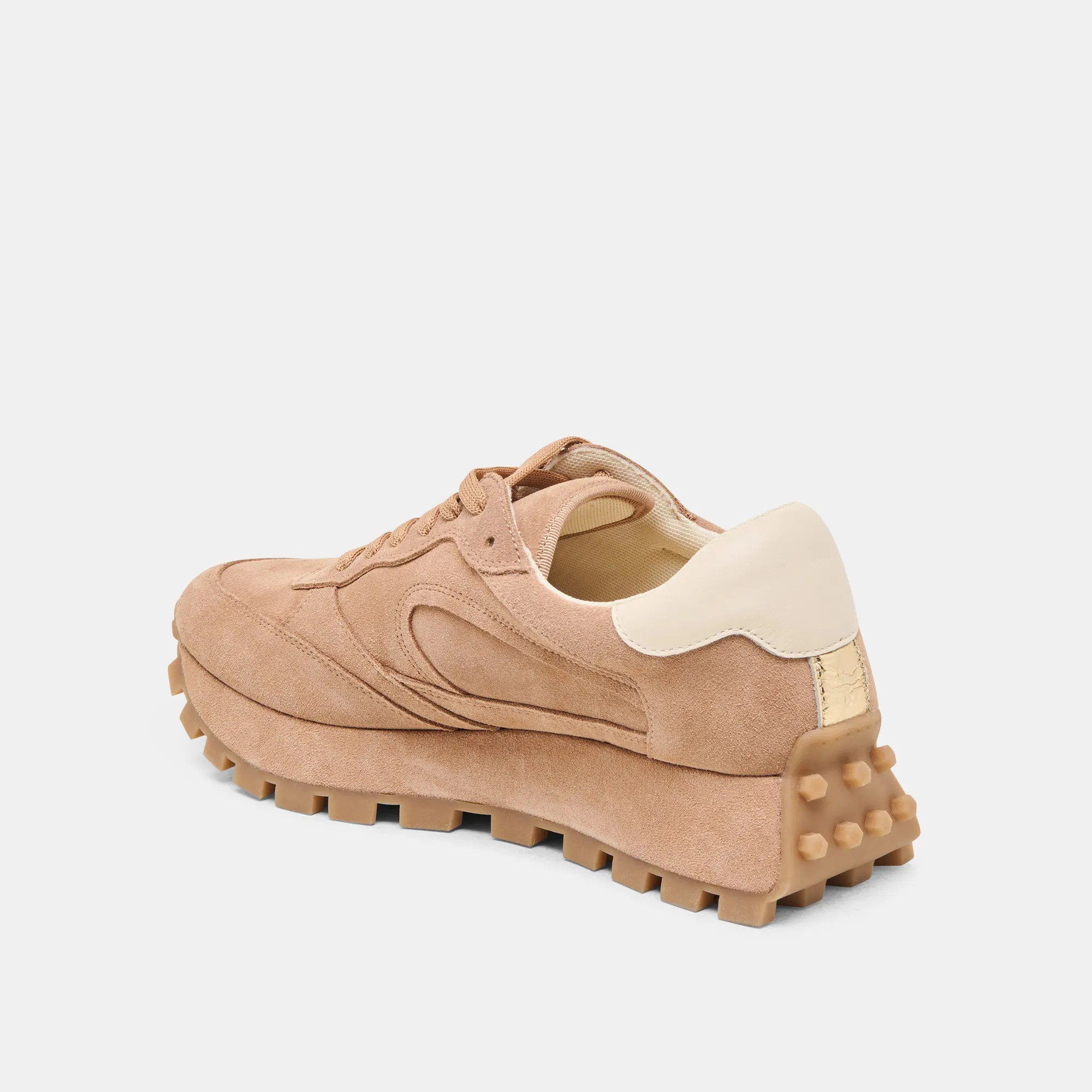 Ankle padding Dynamic piece TRICIA SNEAKERS TOFFEE SUEDE