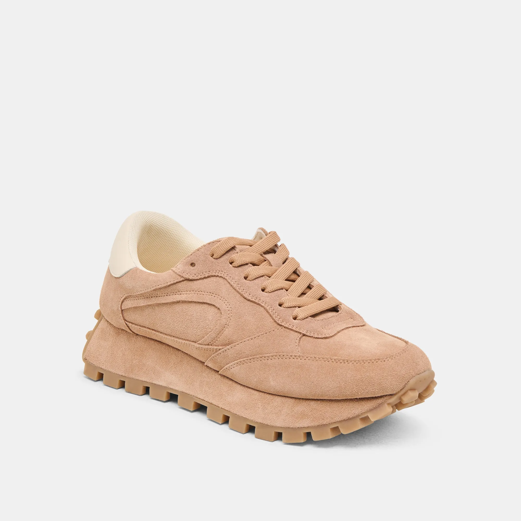 Adaptive piece TRICIA SNEAKERS TOFFEE SUEDE