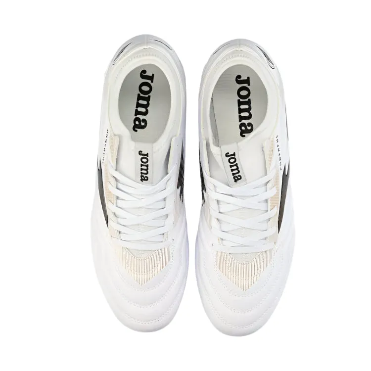 Play Speed Joma Powerful 2402 Firm Ground Soccer Cleats (White/Gold)