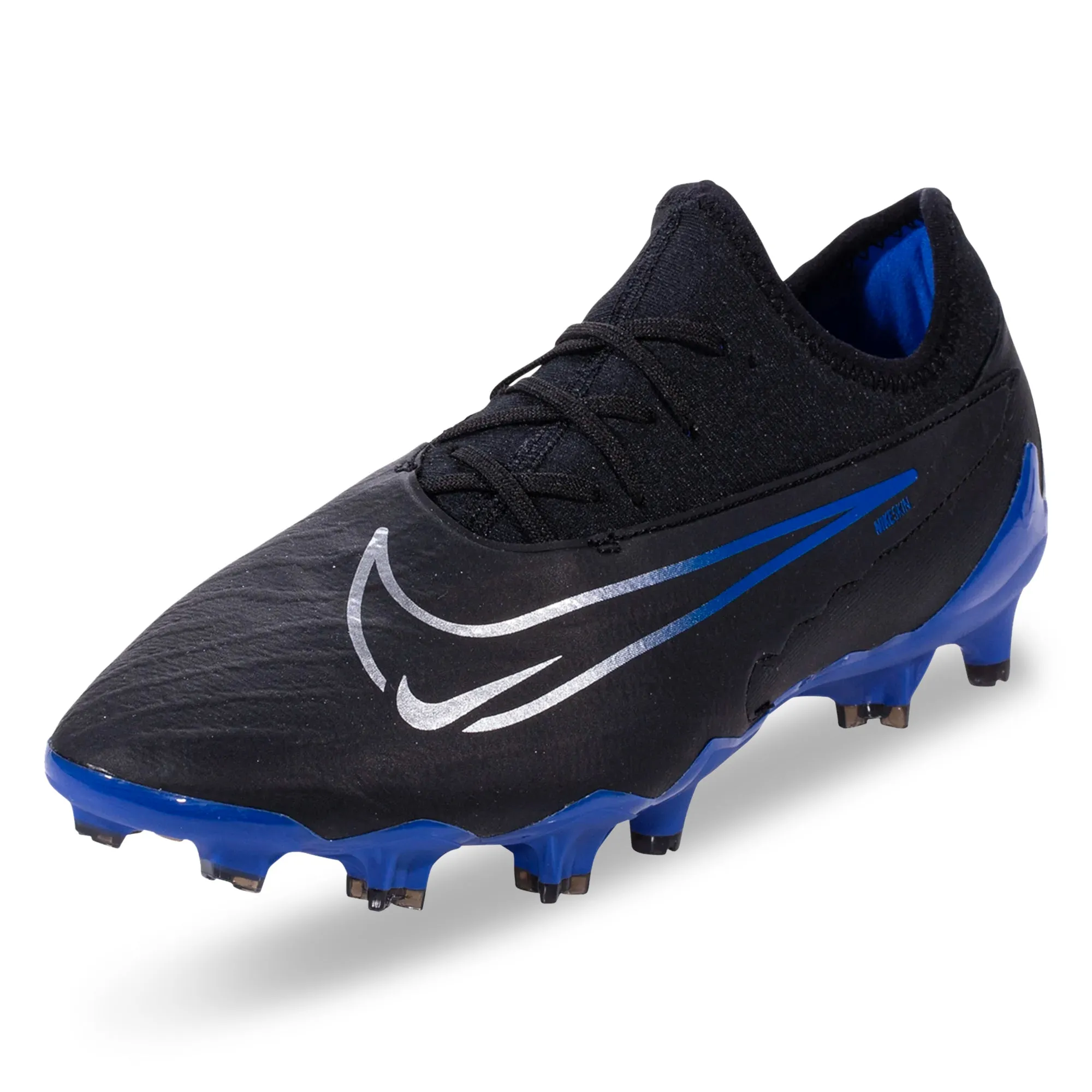 Nike Phantom GX Pro Firm Ground Soccer Cleats (Black/Chrome-Hyper Royal) Balanced Frame