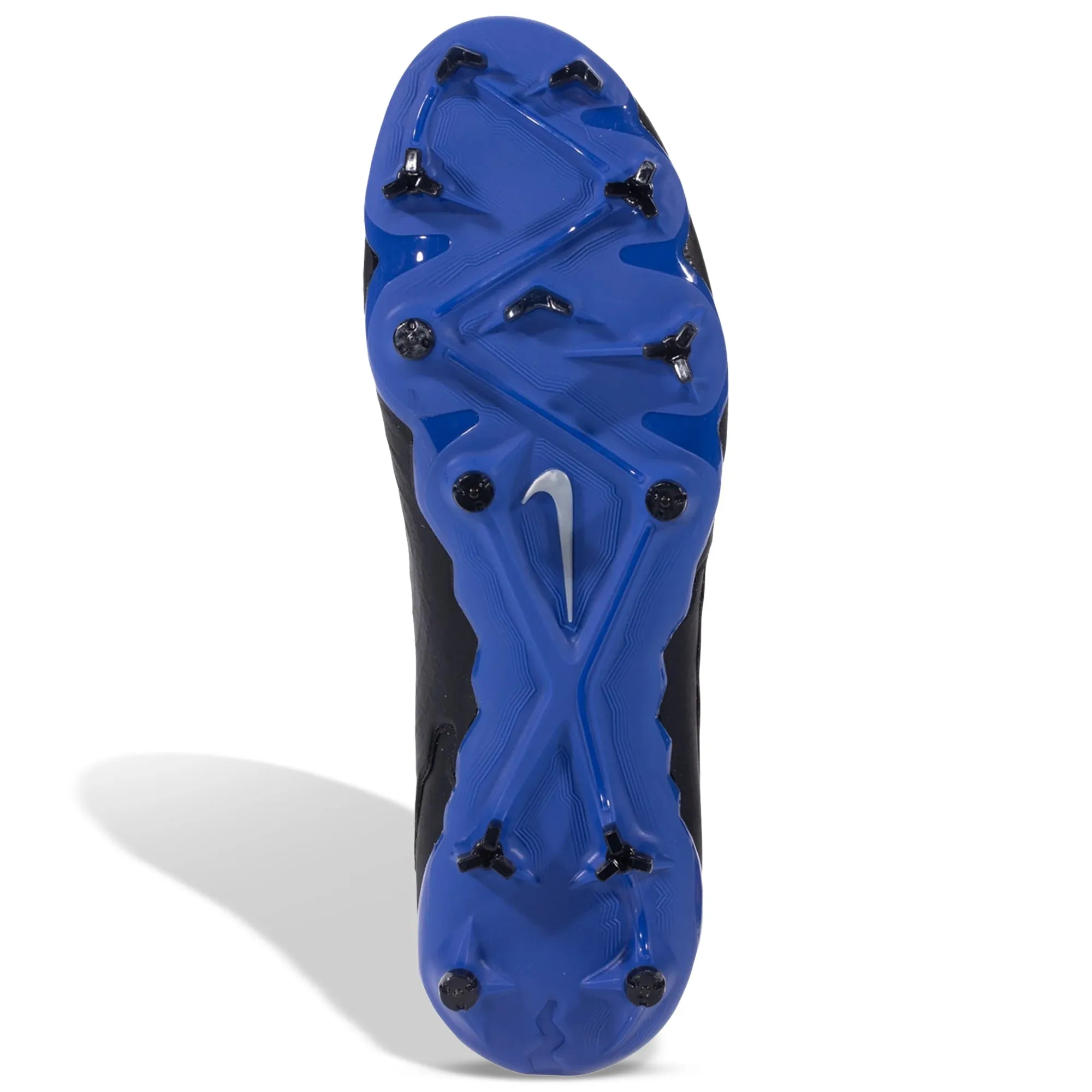 Nike Phantom GX Pro Firm Ground Soccer Cleats (Black/Chrome-Hyper Royal) Lace Lock Sports Passion